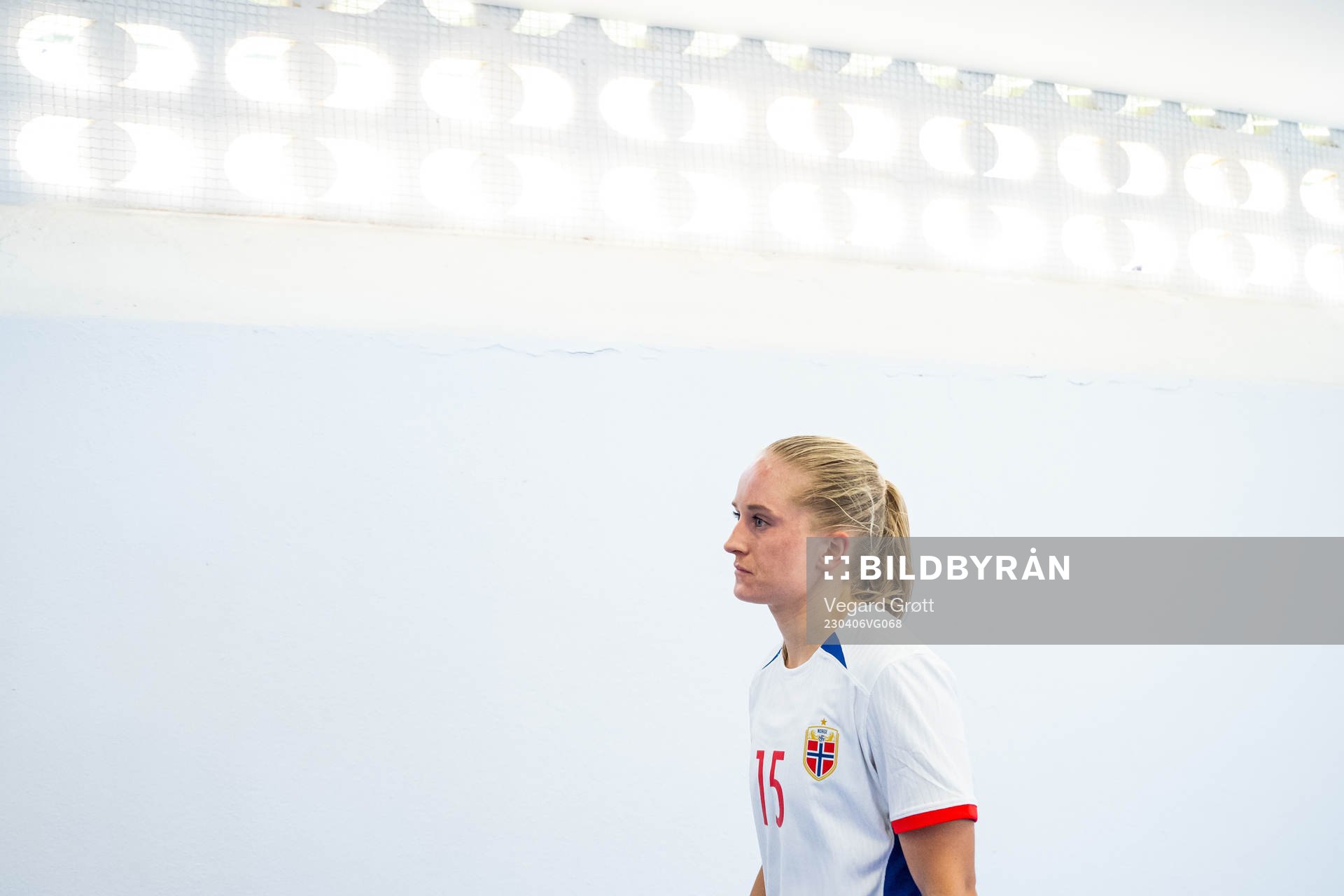 Amalie Eikeland of Norway at half-time