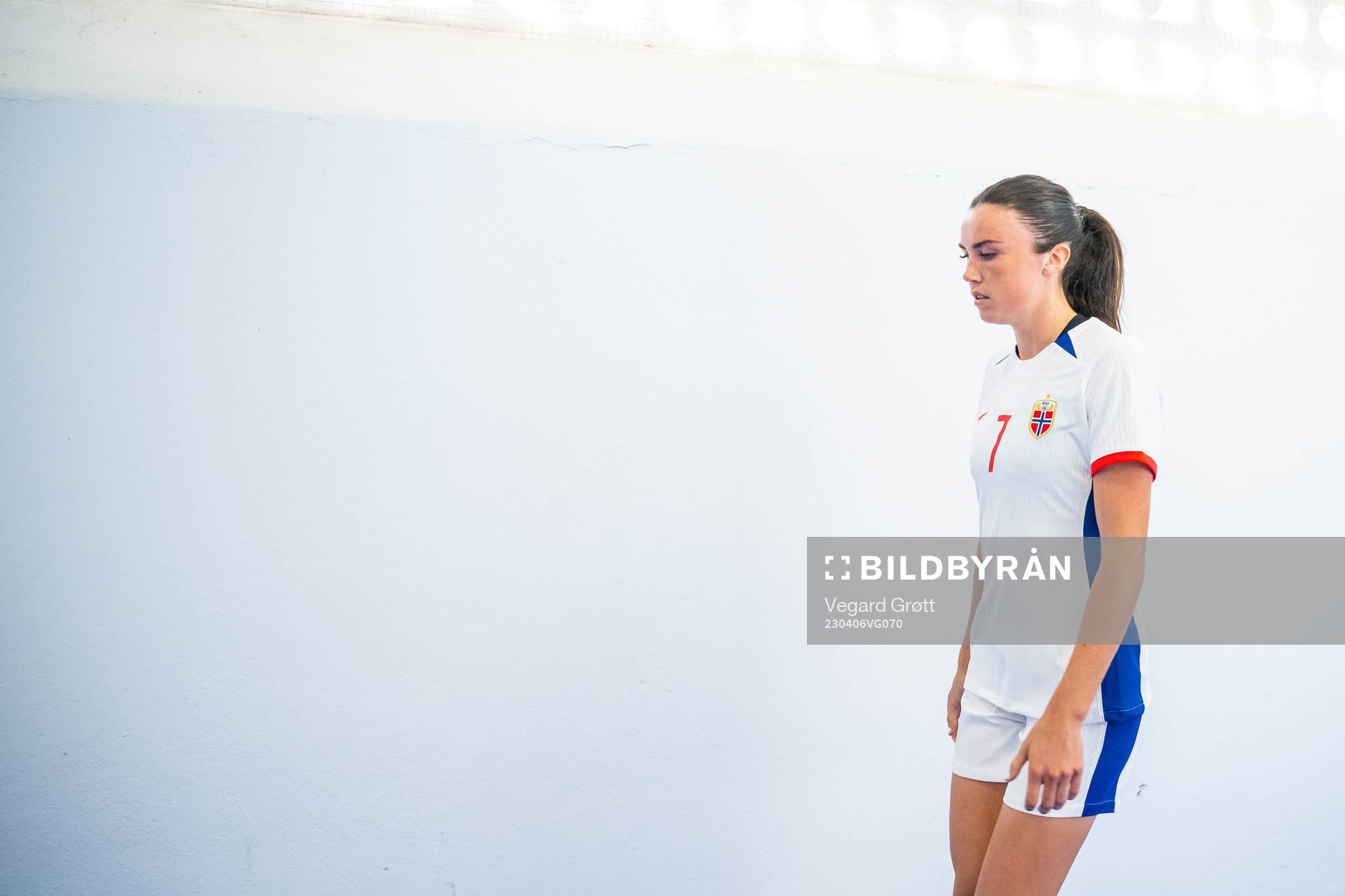 Ingrid Syrstad Engen of Norway at half-time