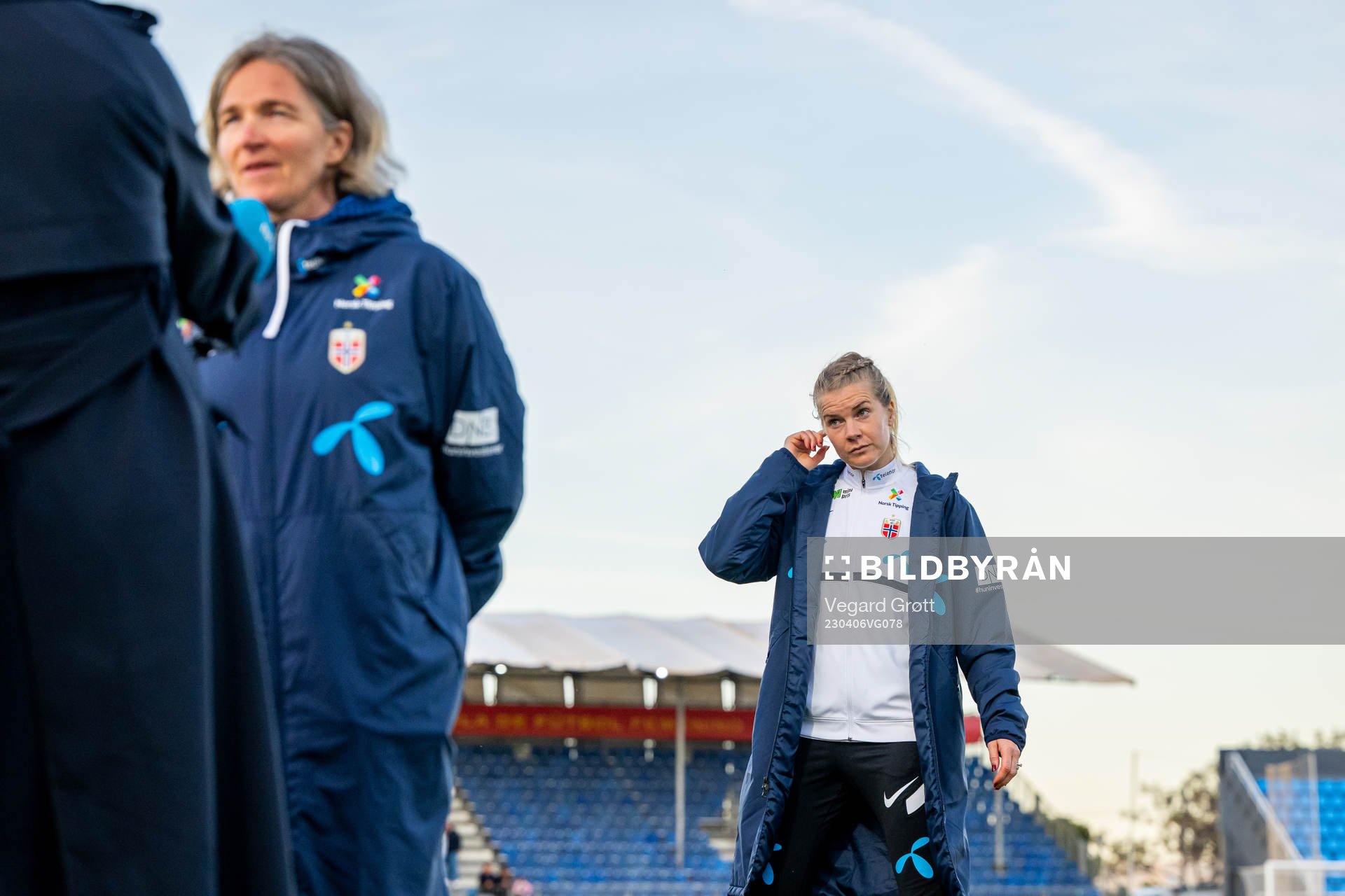 Ada Hegerberg and Hege Riise, head coach of Norway