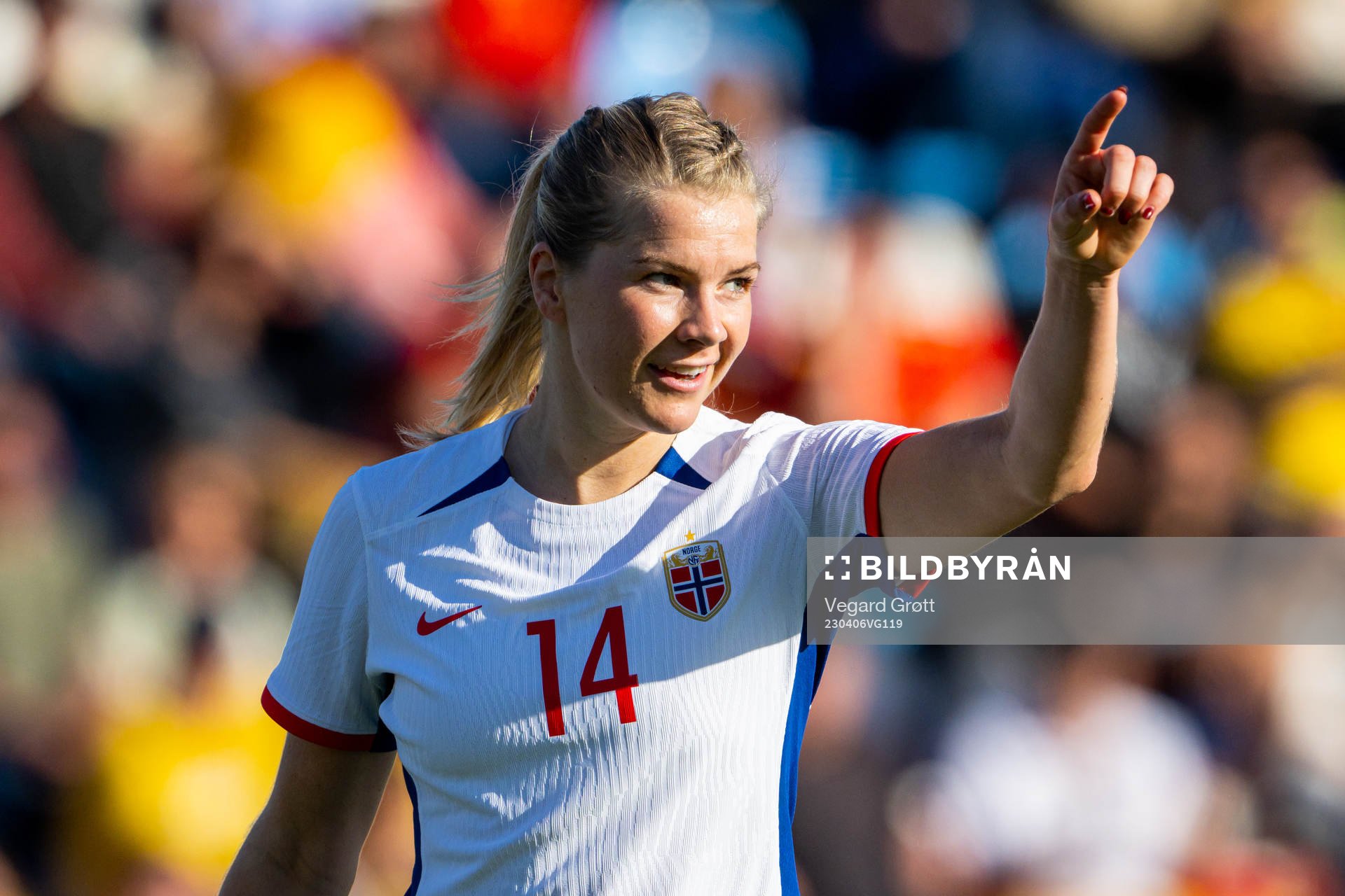 Ada Hegerberg of Norway celebrates