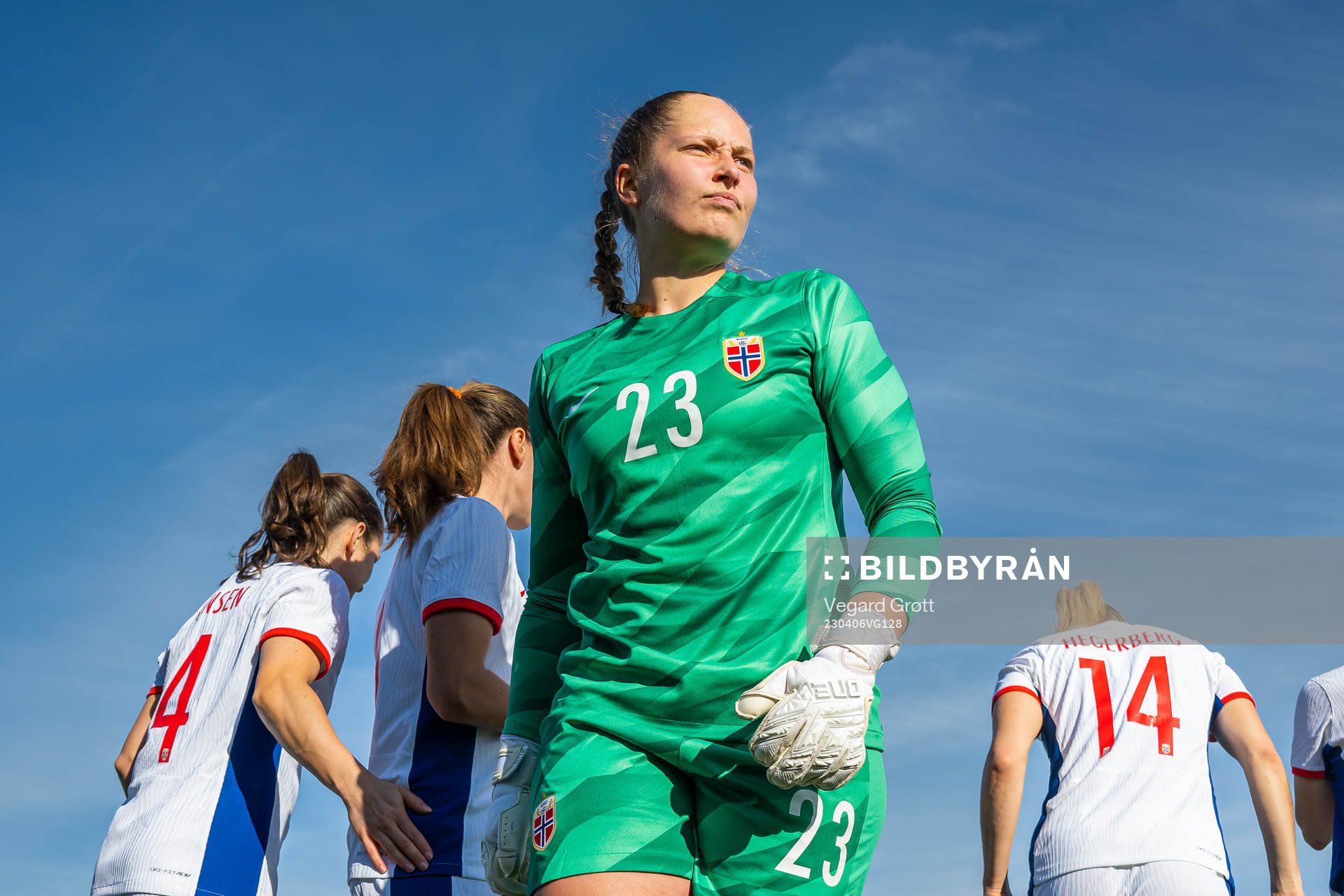Goalkeeper Aurora Mikalsen of Norway