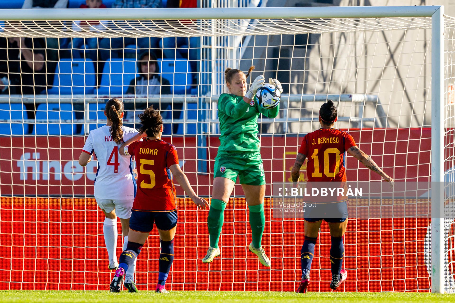 Goalkeeper Aurora Mikalsen of Norway