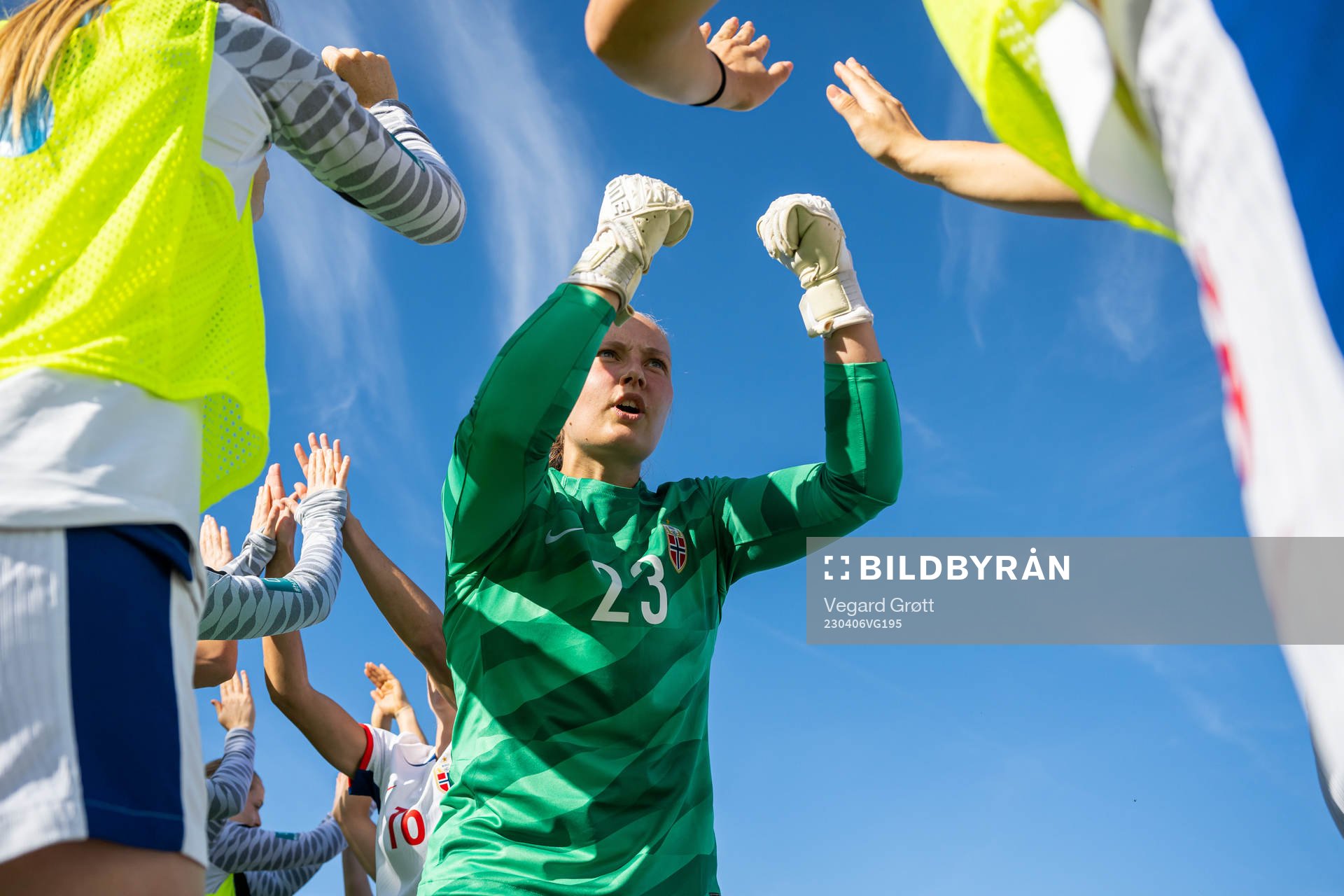 Goalkeeper Aurora Mikalsen of Norway
