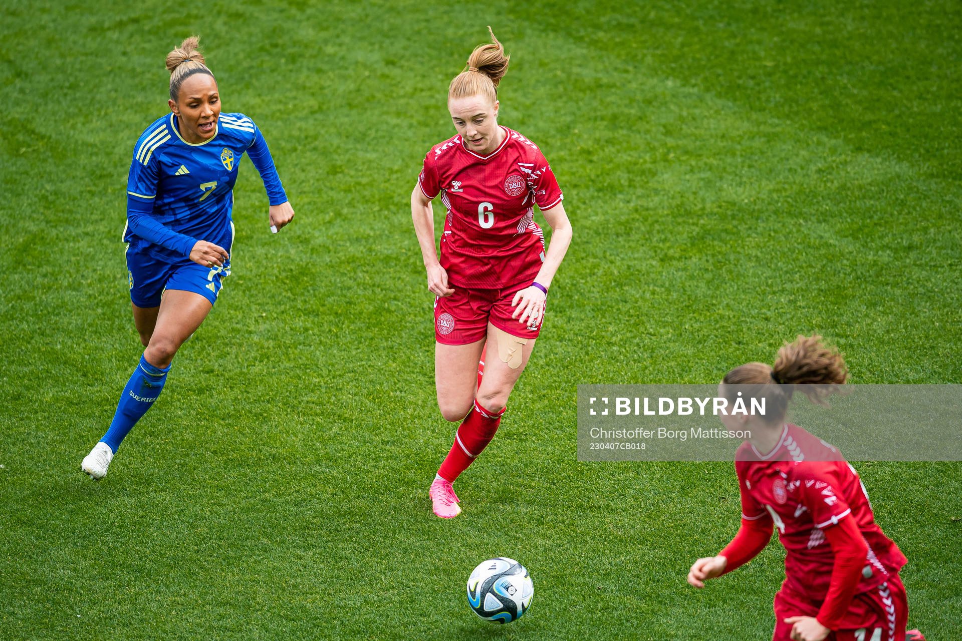 Madelen Janogy of Sweden and Karen Holmgaard of Denmark