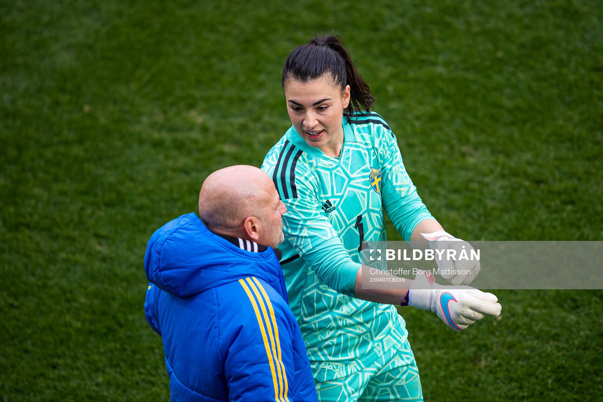 Goalkeeper Zecira Musovic of Sweden