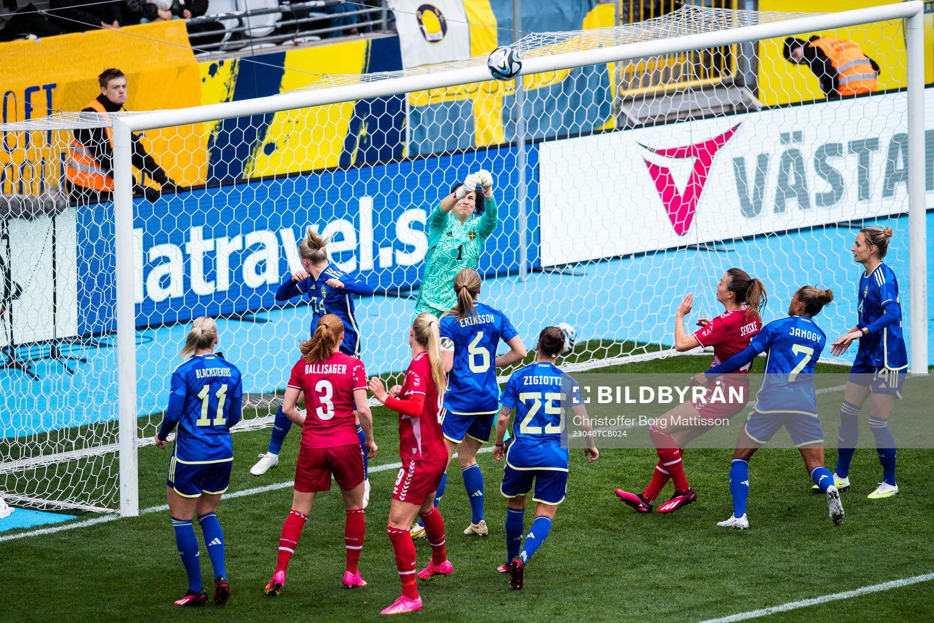 Goalkeeper Zecira Musovic of Sweden