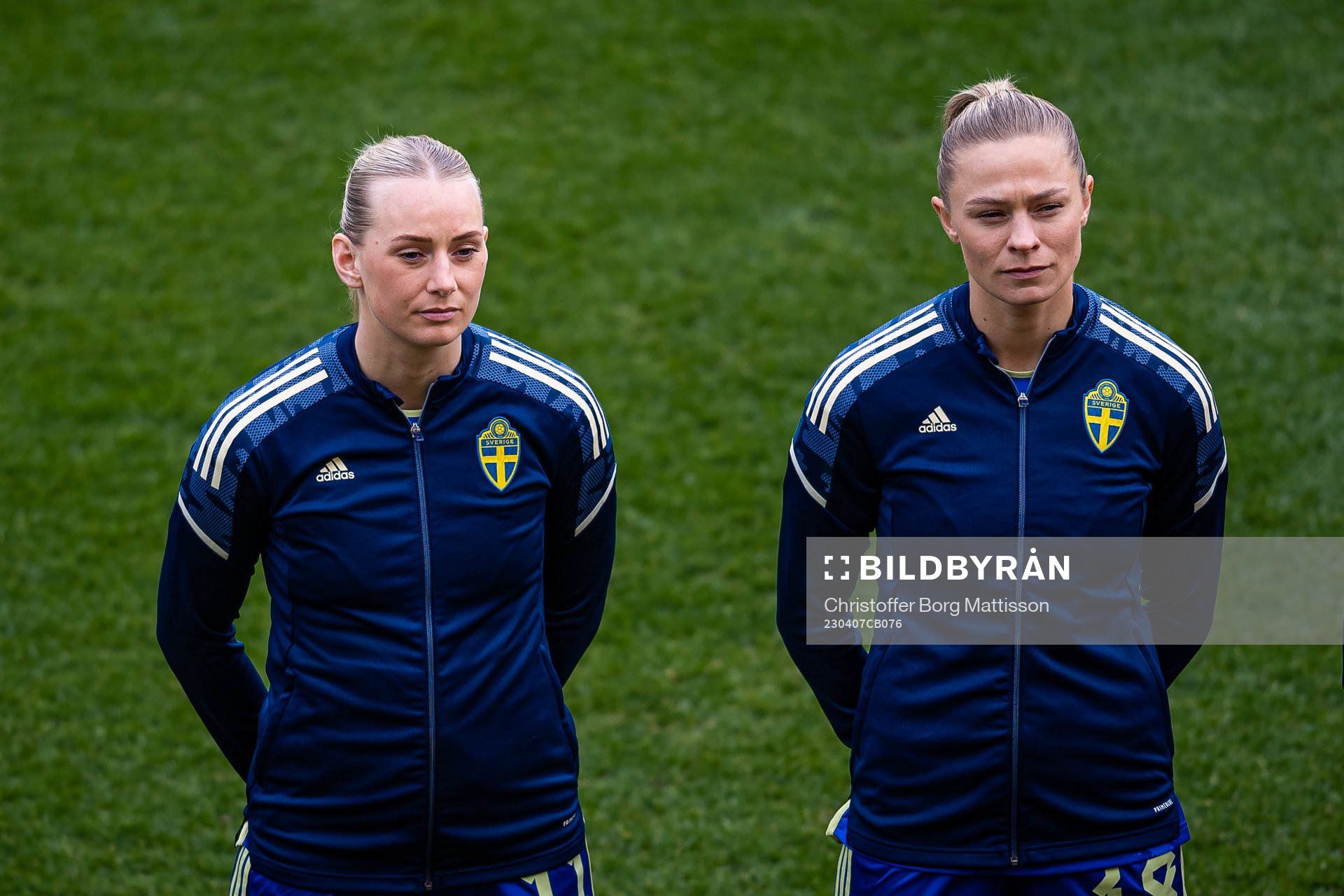 Stina Blackstenius and Fridolina Rolfö of Sweden