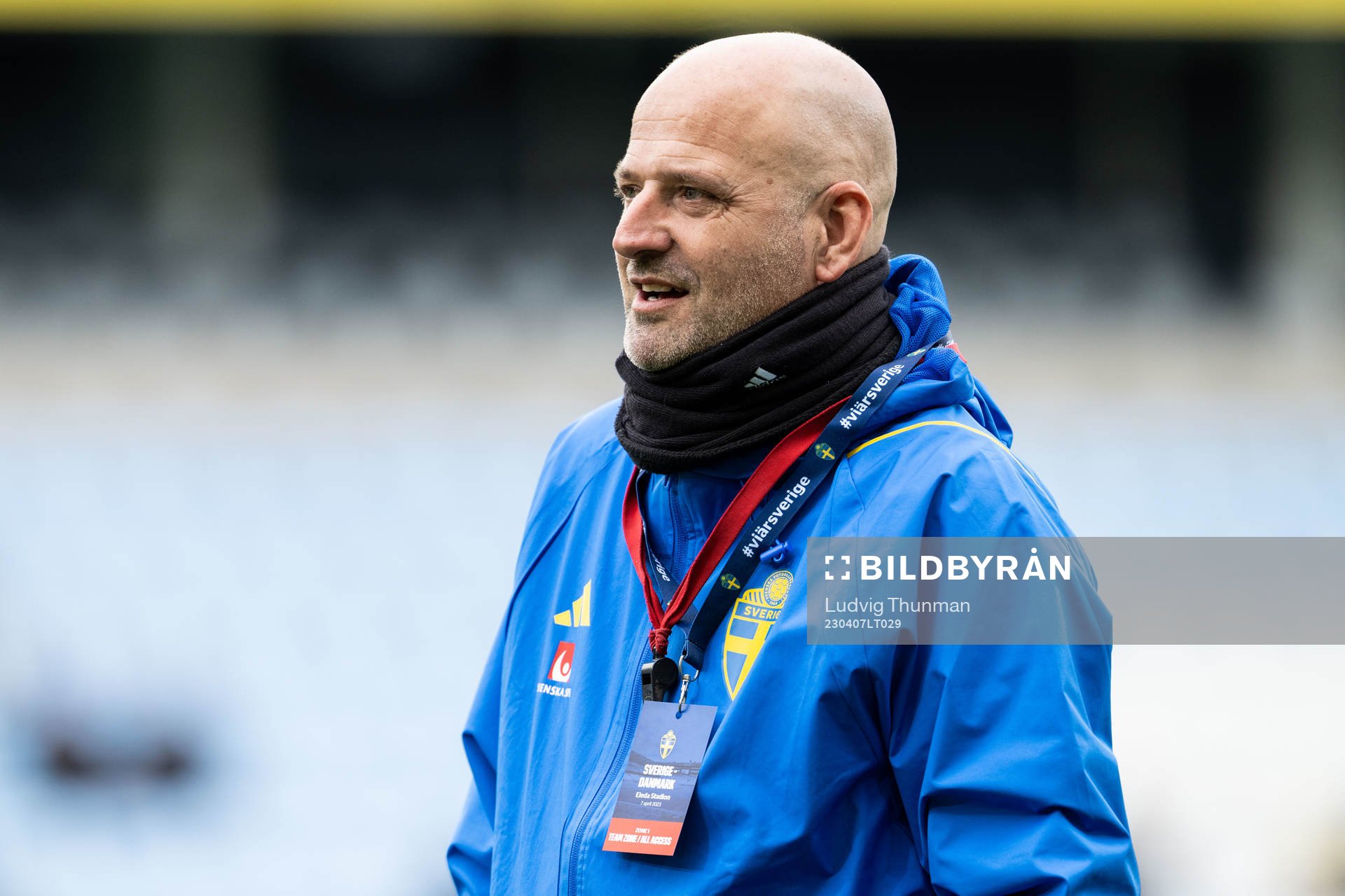Assistant coach Magnus Wikman of Sweden