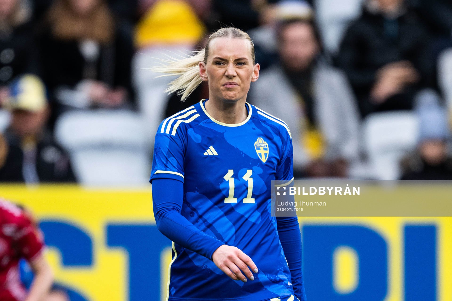 Stina Blackstenius of Sweden looks dejected
