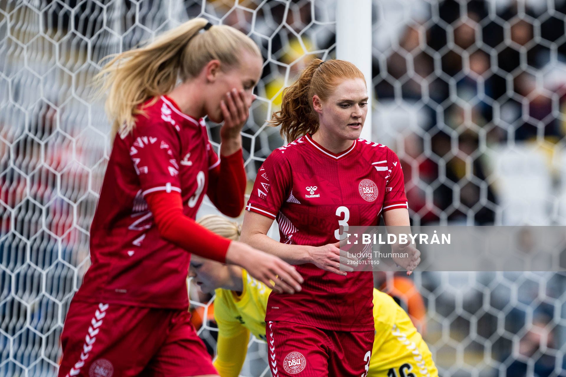 Amalie Vangsgaard and Stine Ballisager of Denmark look