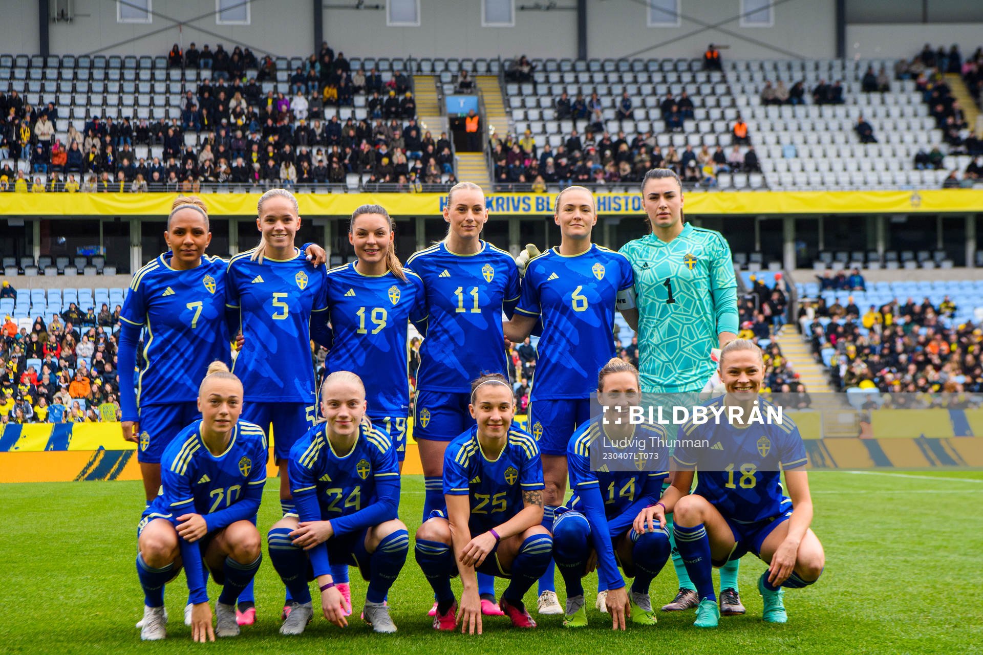 The starting eleven of Sweden