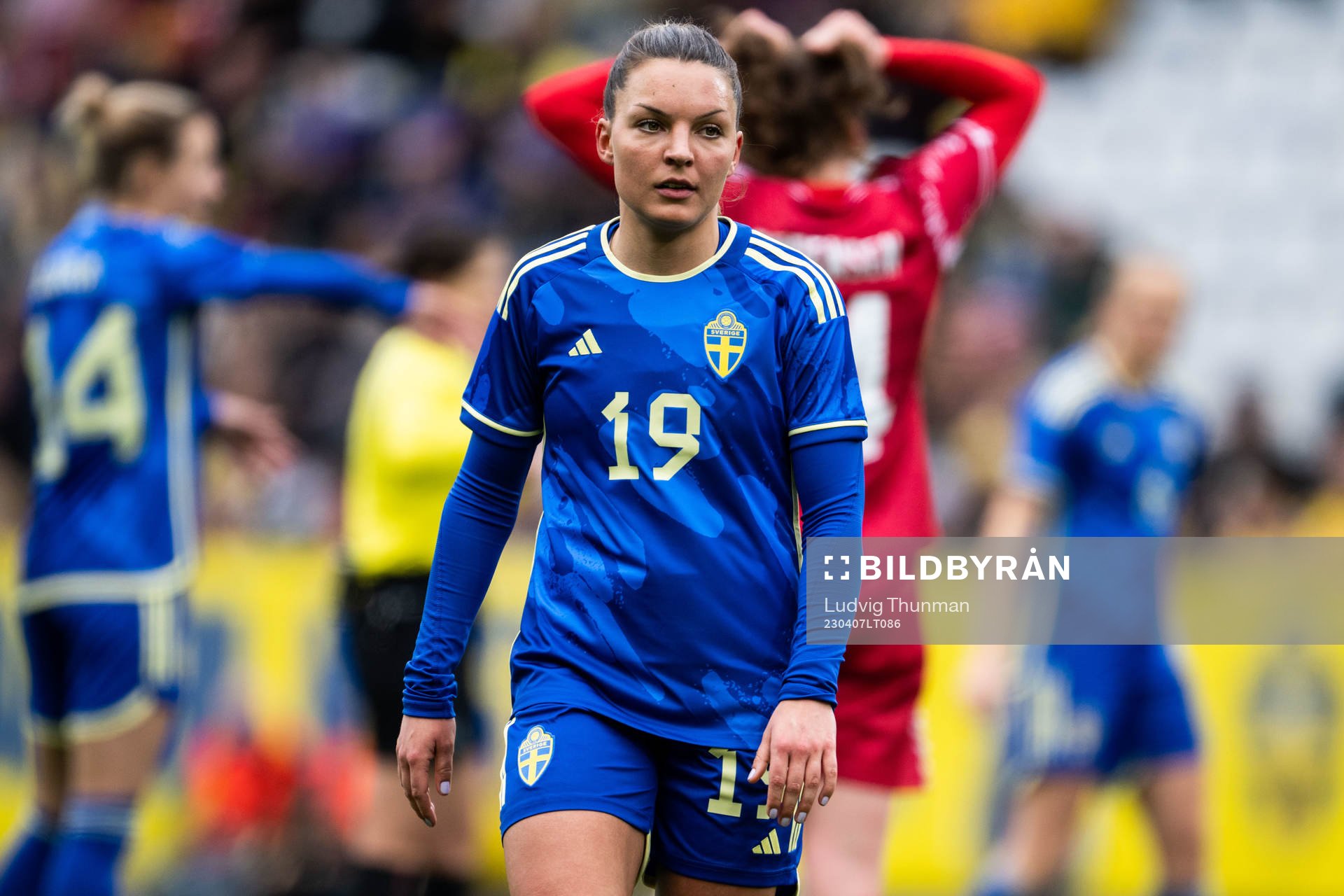 Johanna Rytting Kaneryd of Sweden looks dejected