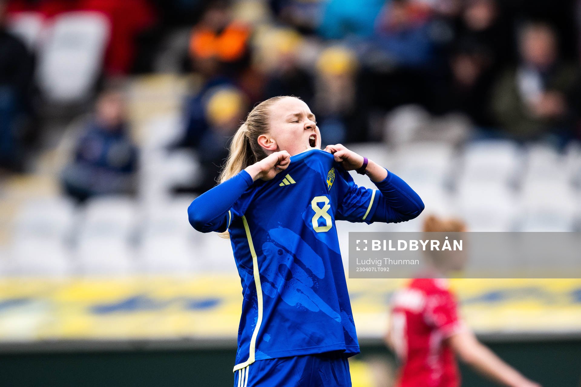 Matilda Vinberg of Sweden looks dejected