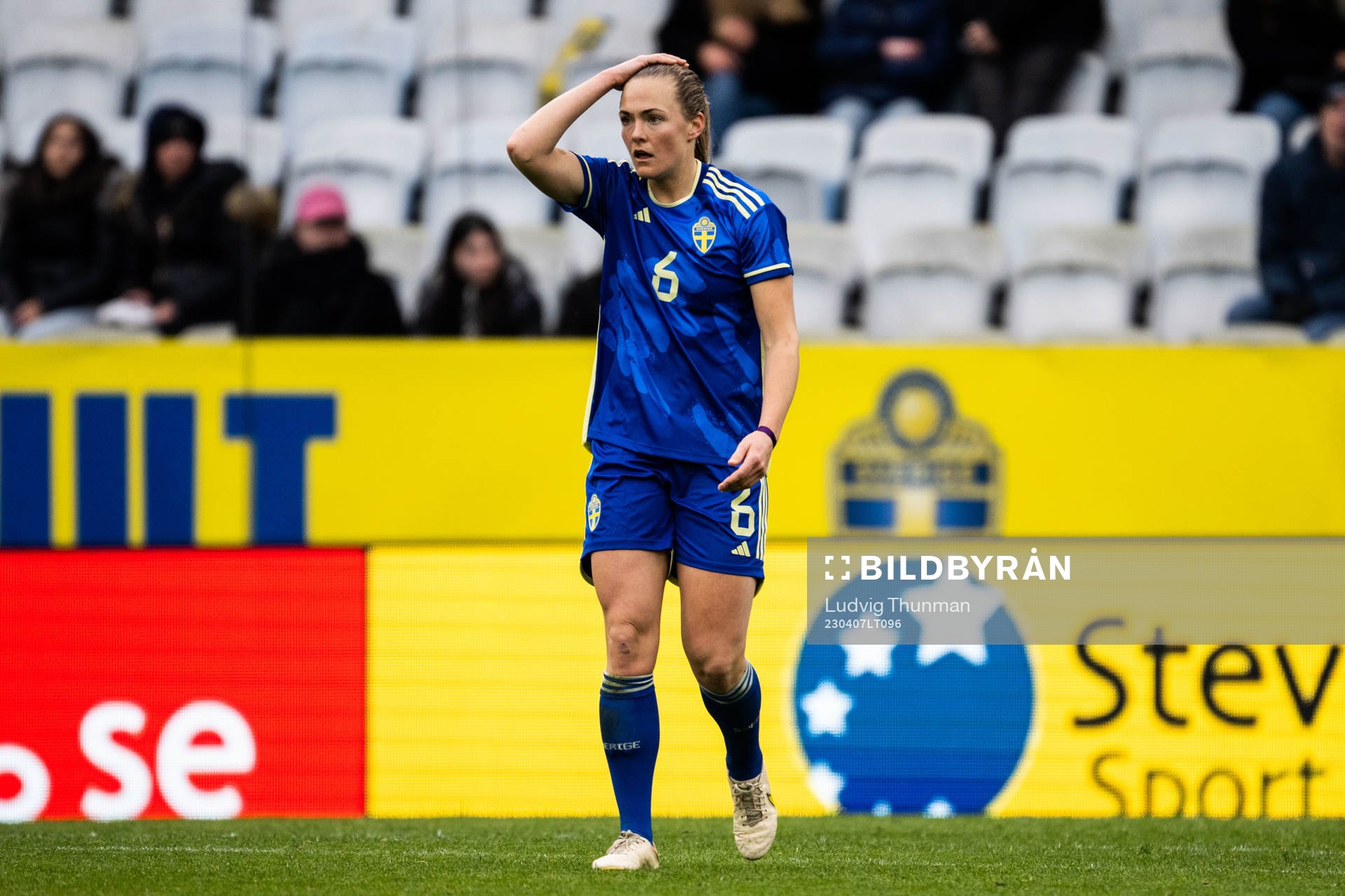 Magdalena Eriksson of Sweden looks dejected