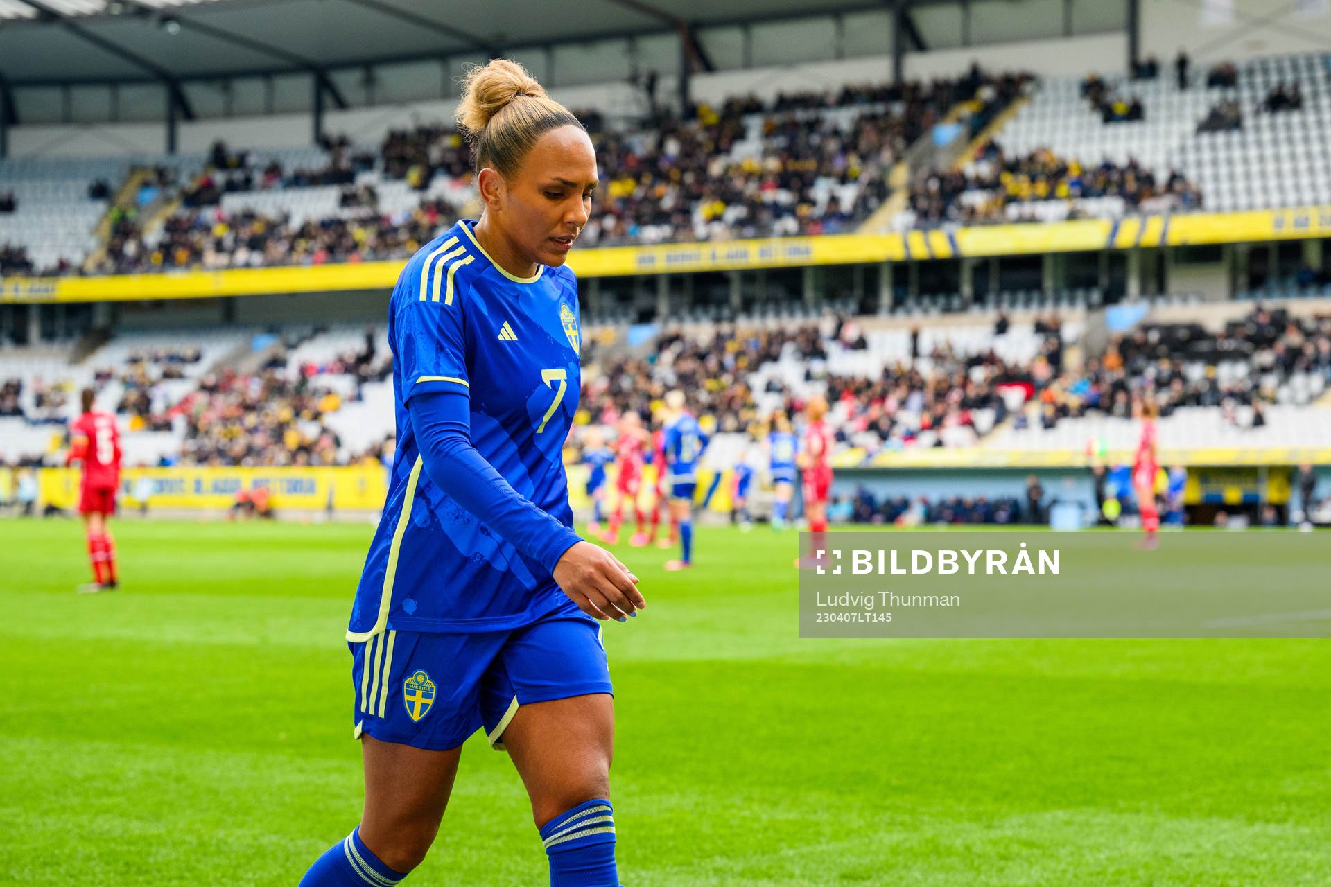 Madelen Janogy of Sweden looks dejected