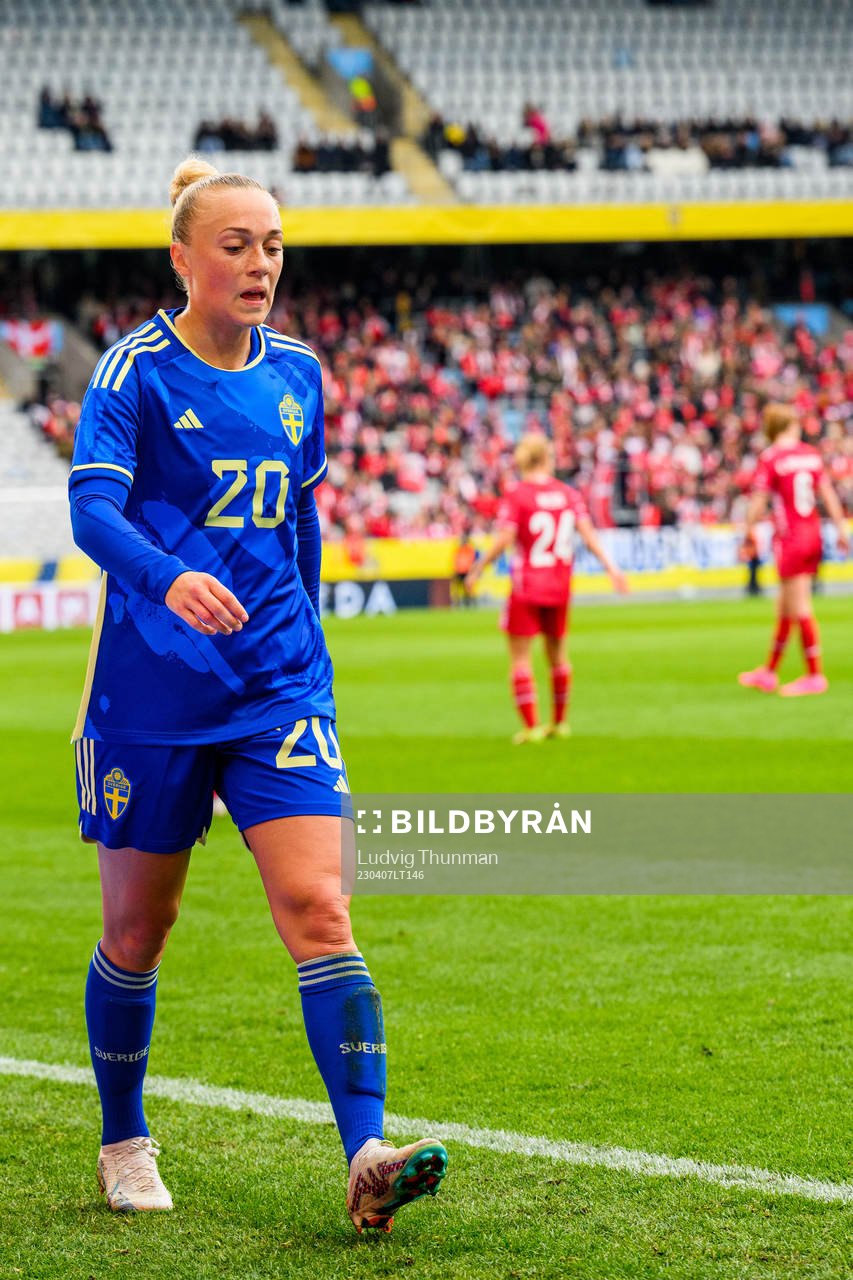 Hanna Bennison of Sweden looks dejected