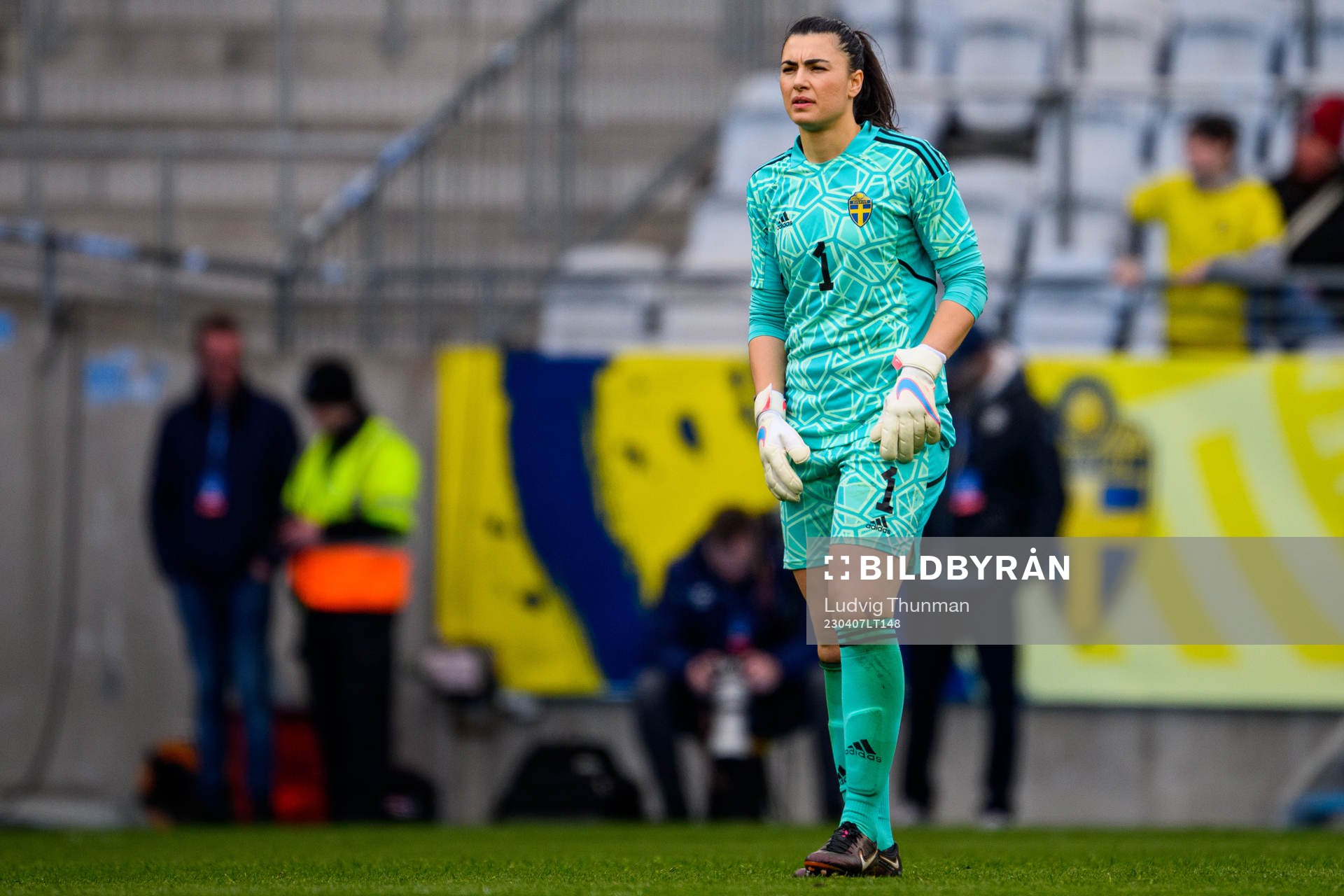 Goalkeeper Zecira Musovic of Sweden