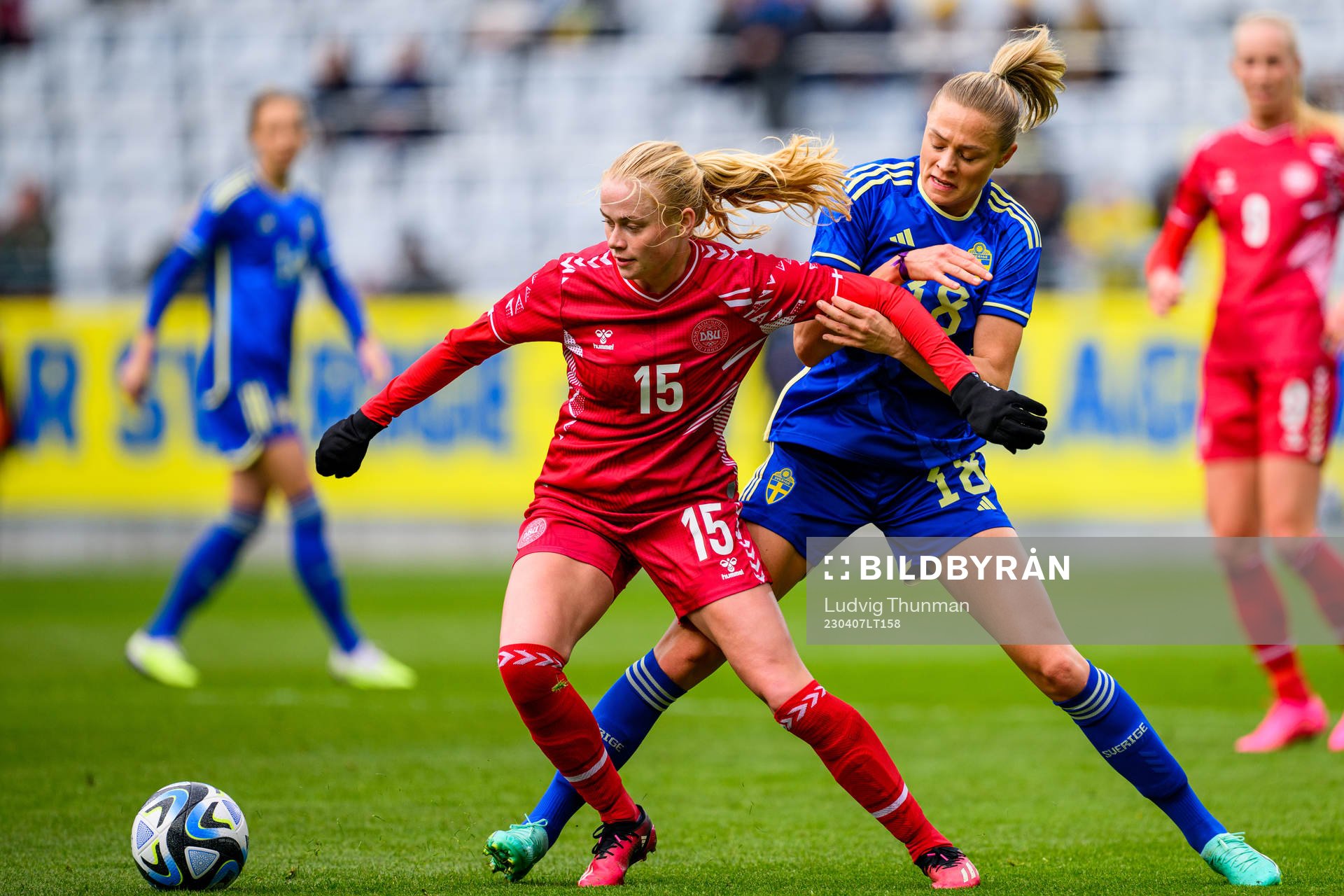 Kathrine Kuhl of Denmark and Fridolina Rolfö of Sweden