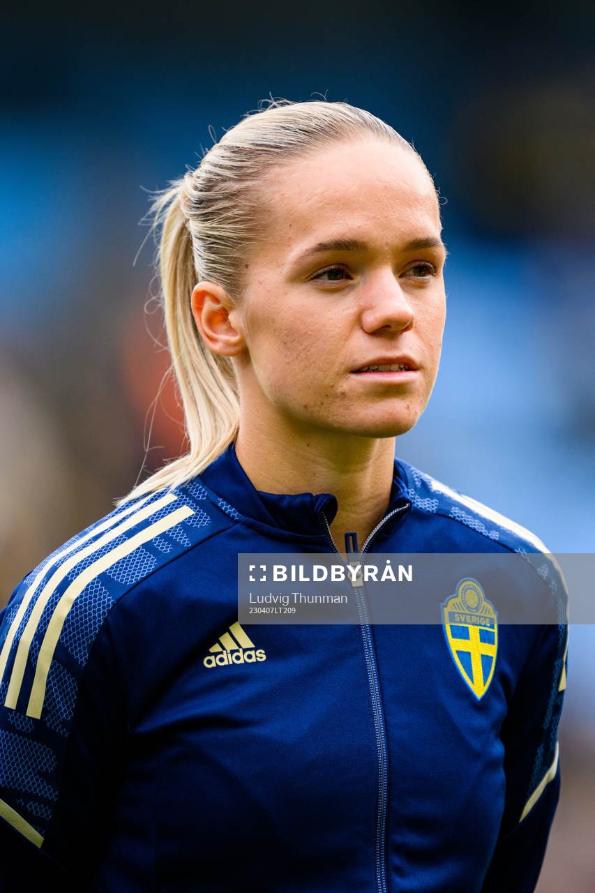 Hanna Lundkvist of Sweden ahead the women's international