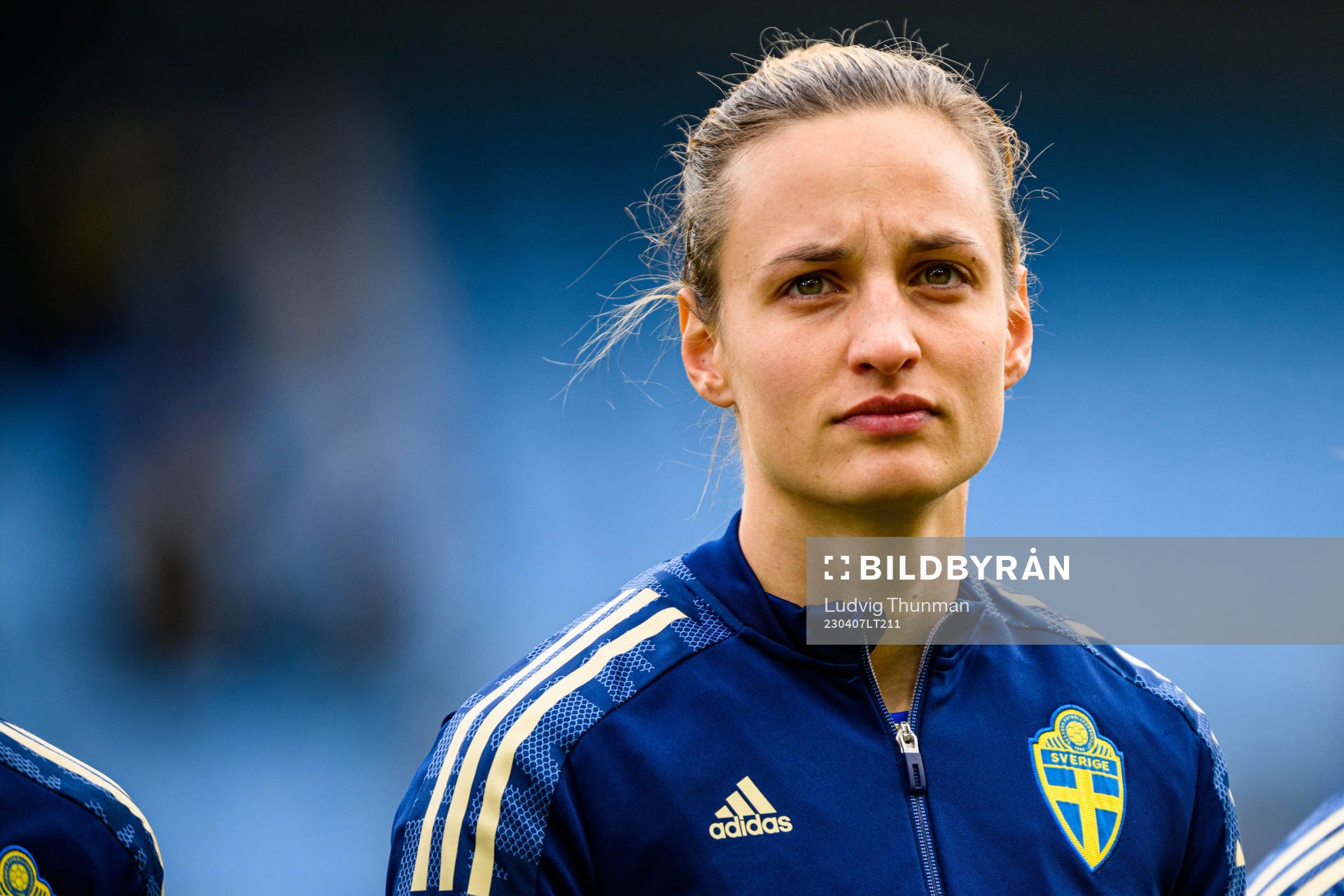 Nathalie Björn of Sweden ahead the women's international