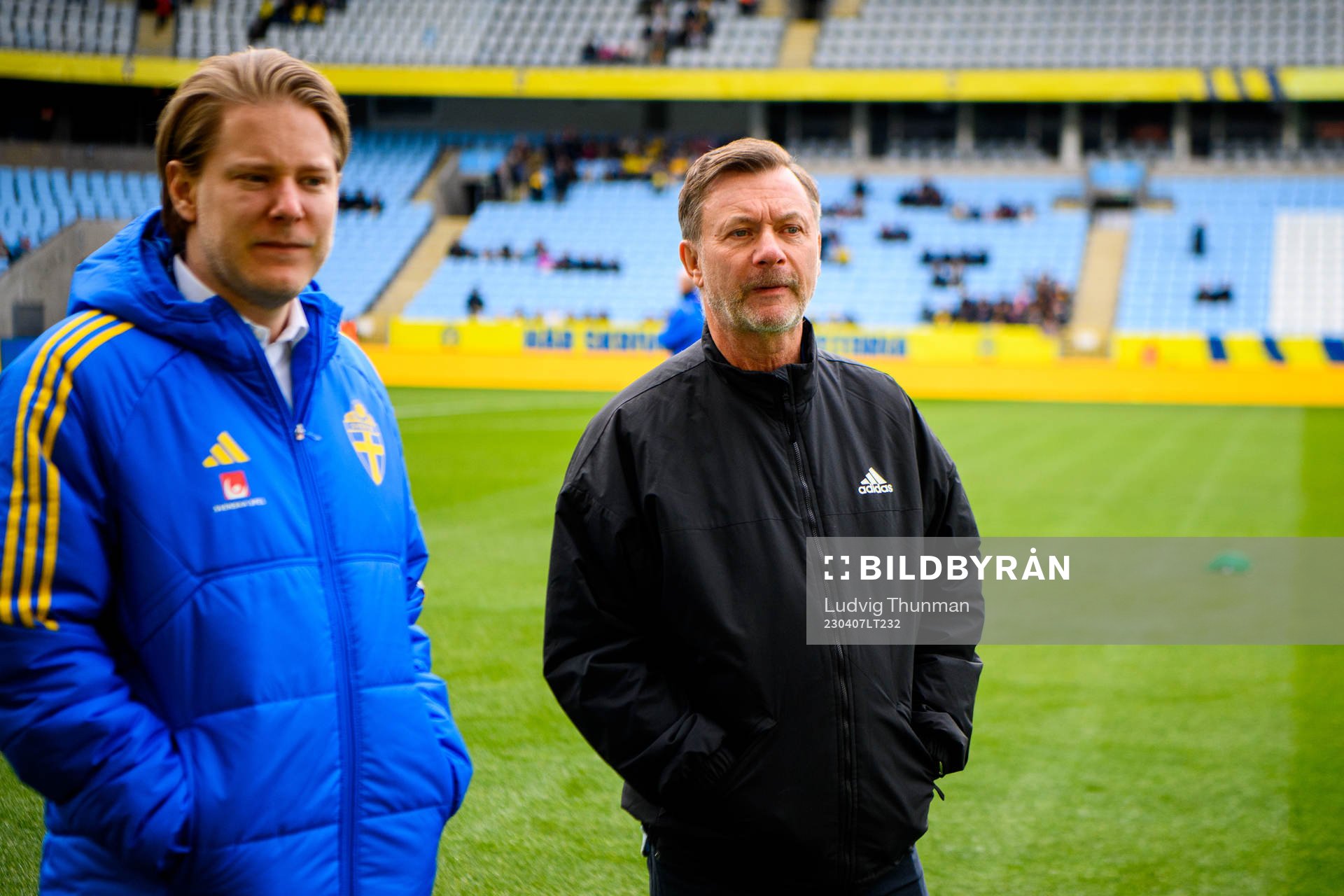 Media manager Fredrik Madestam and head coach Peter