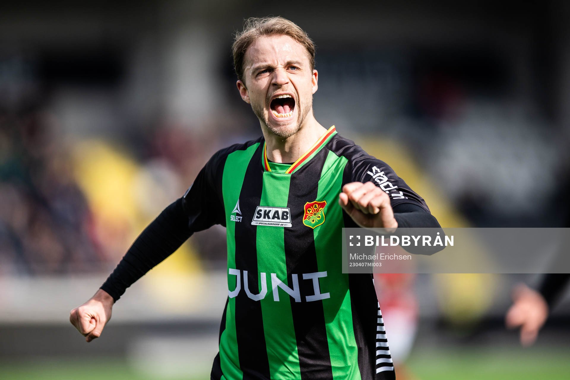 GAISs Gustav Lundgren jublar