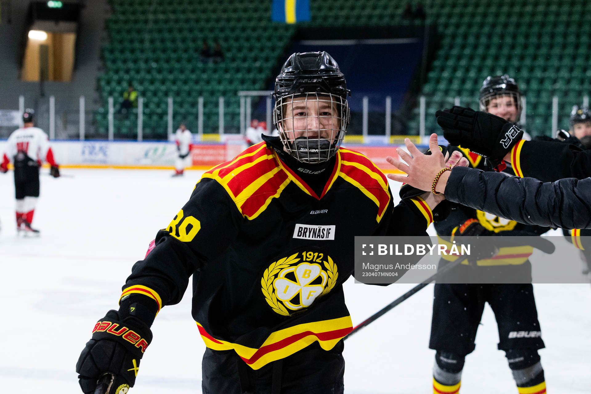 Brynäs Gustav Hillström jublar