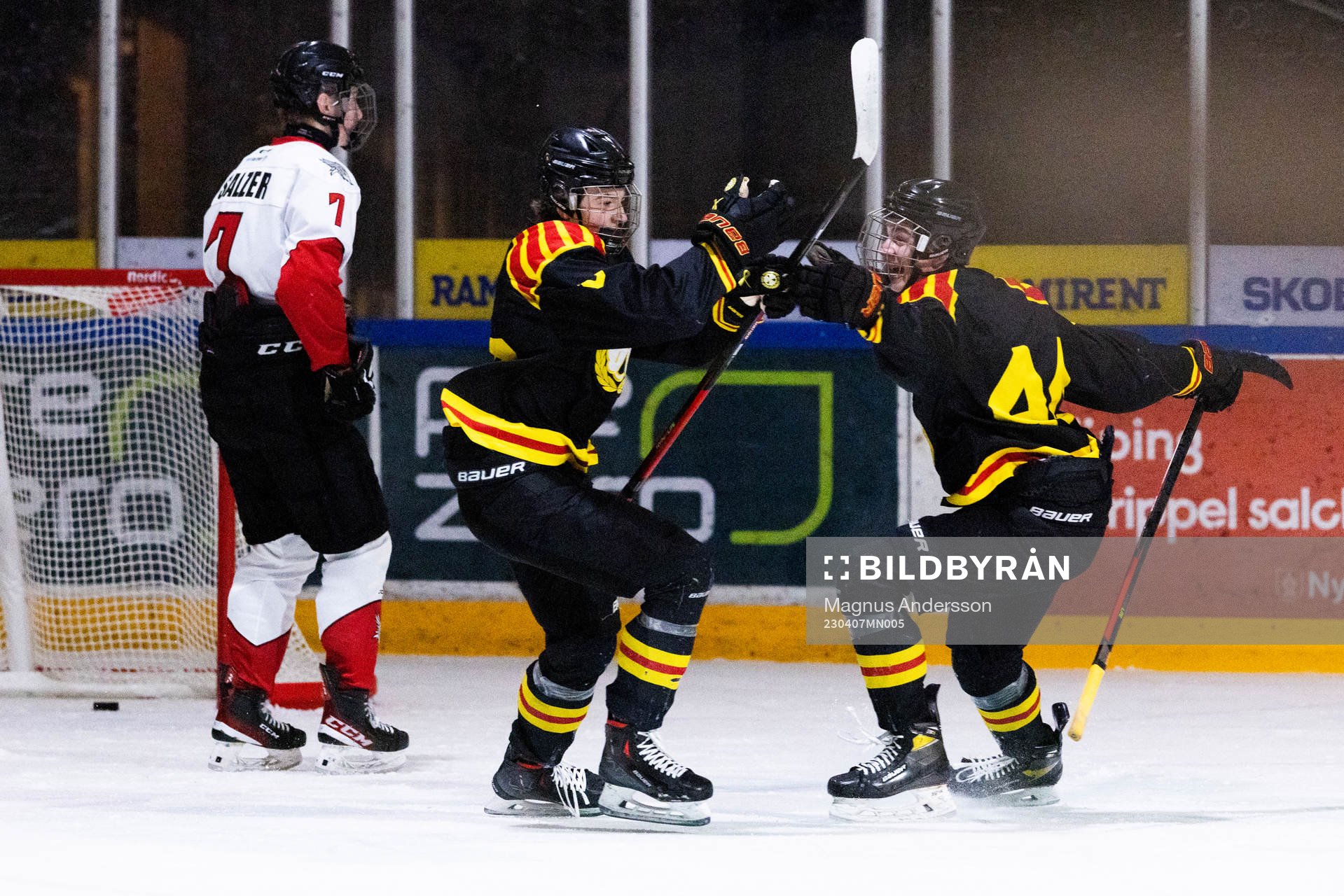 Brynäs Gustav Hillström jublar