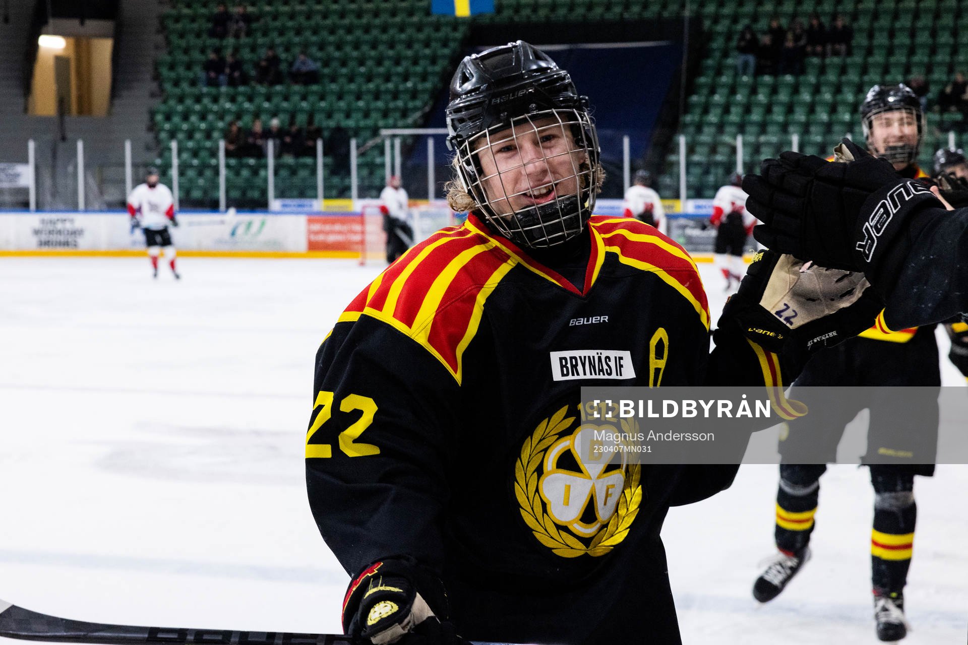 Brynäs Leo Sundqvist jublar
