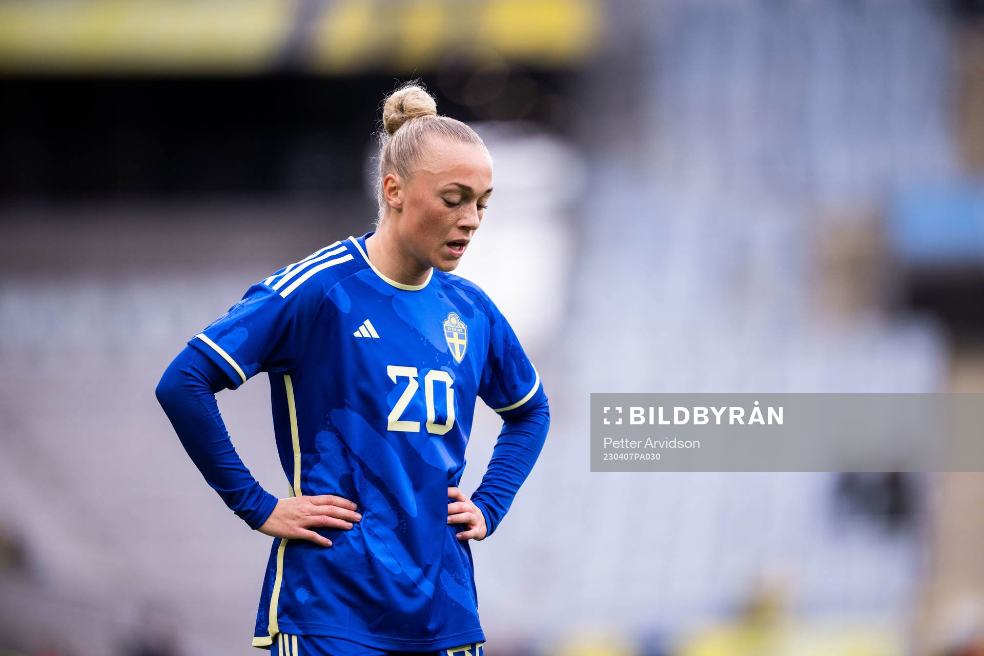 Hanna Bennison of Sweden looks dejected