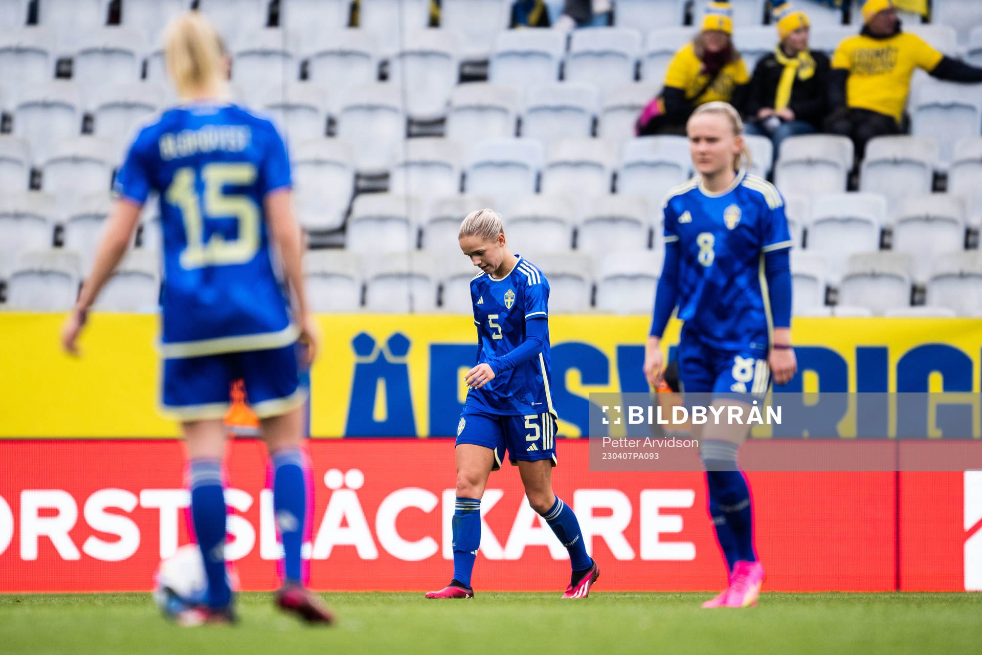 Hanna Lundkvist of Sweden looks dejected