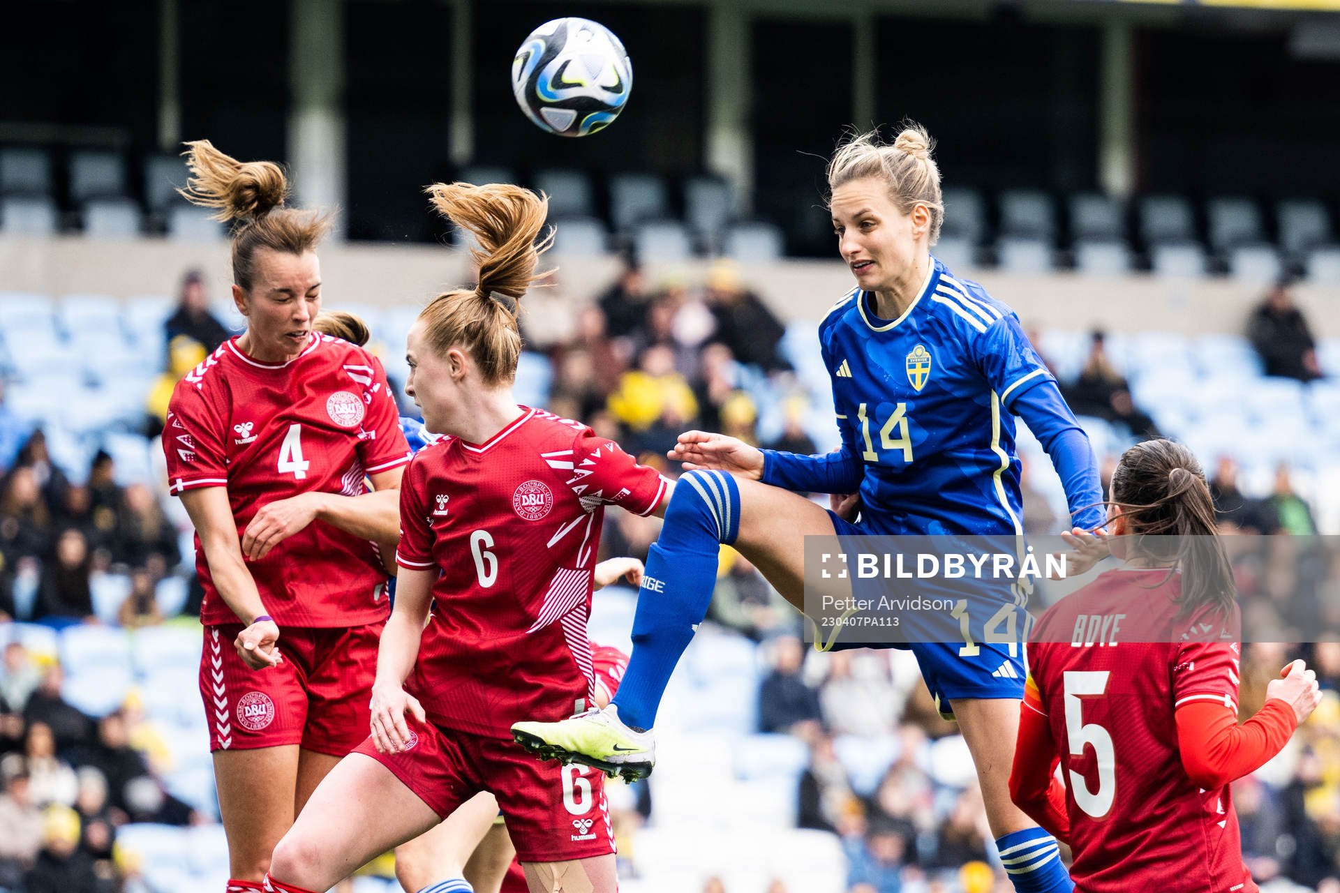 Nathalie Björn of Sweden against Rikke Sevecke and Karen