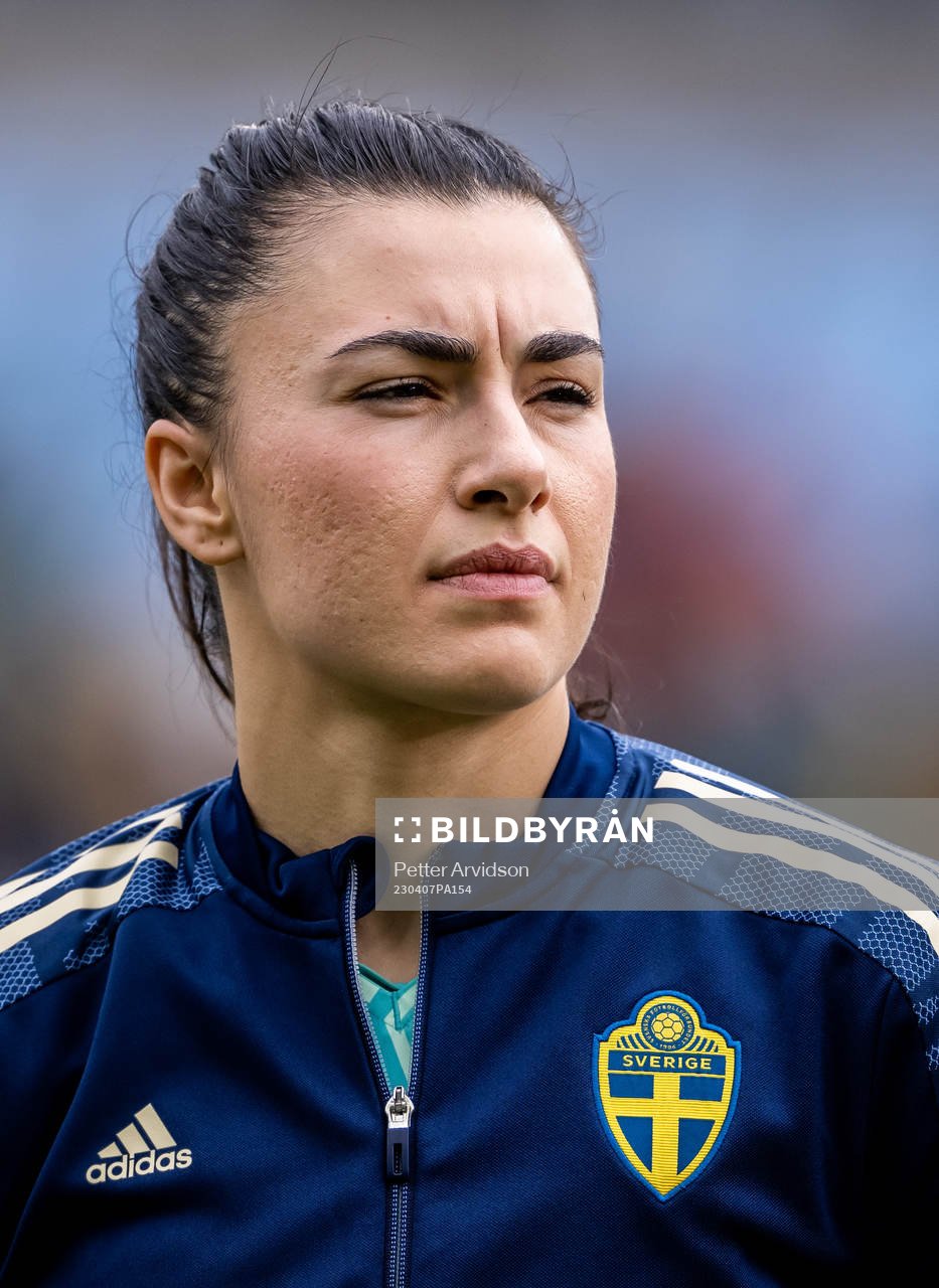 Goalkeeper Zecira Musovic of Sweden