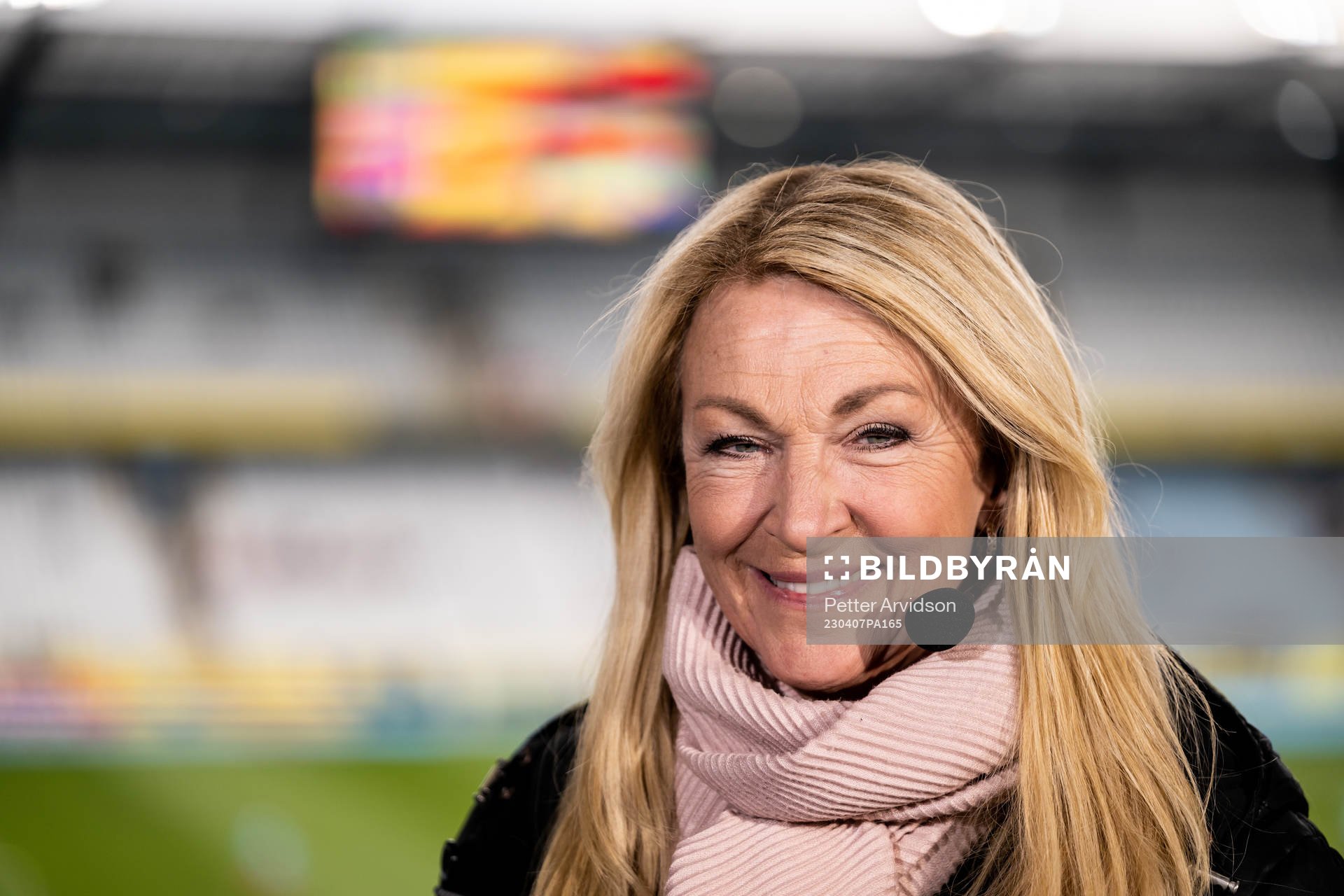 Swedish broadcaster SVT sports reporter Jane Björck