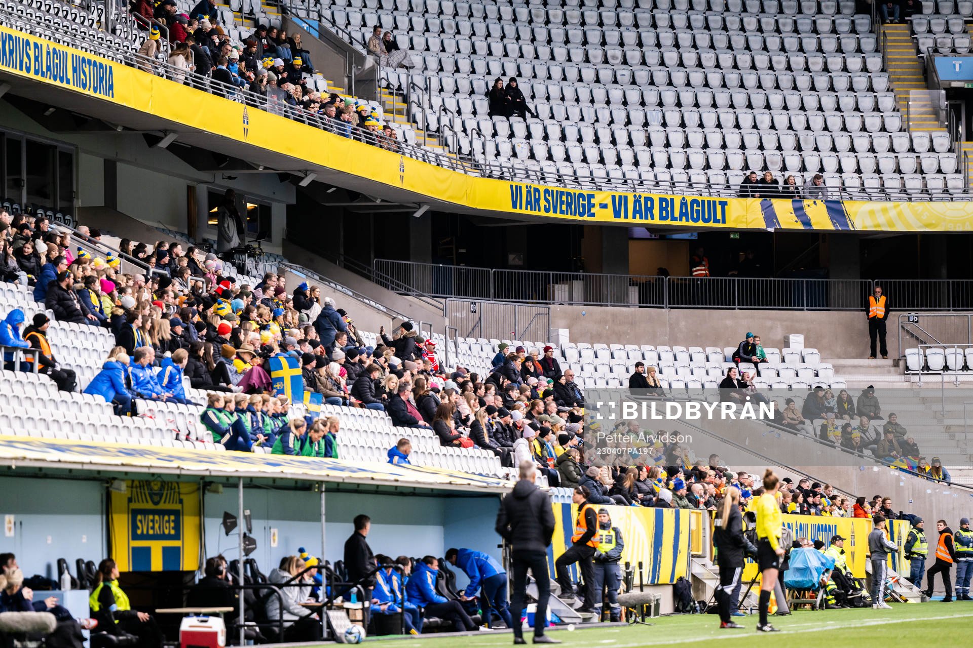General view of signs at Eleda Stadion
