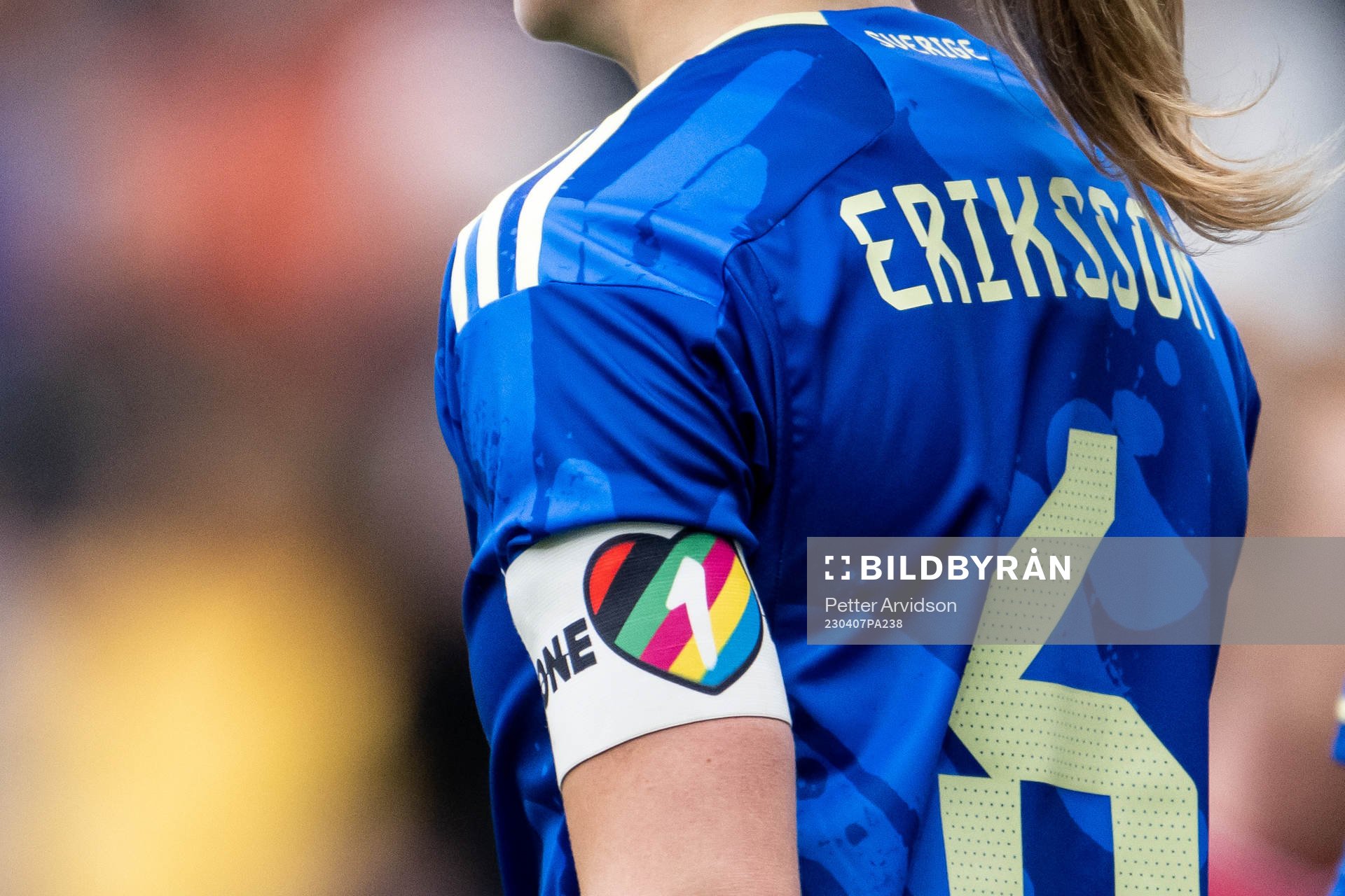 Magdalena Eriksson of Sweden with the The One Love