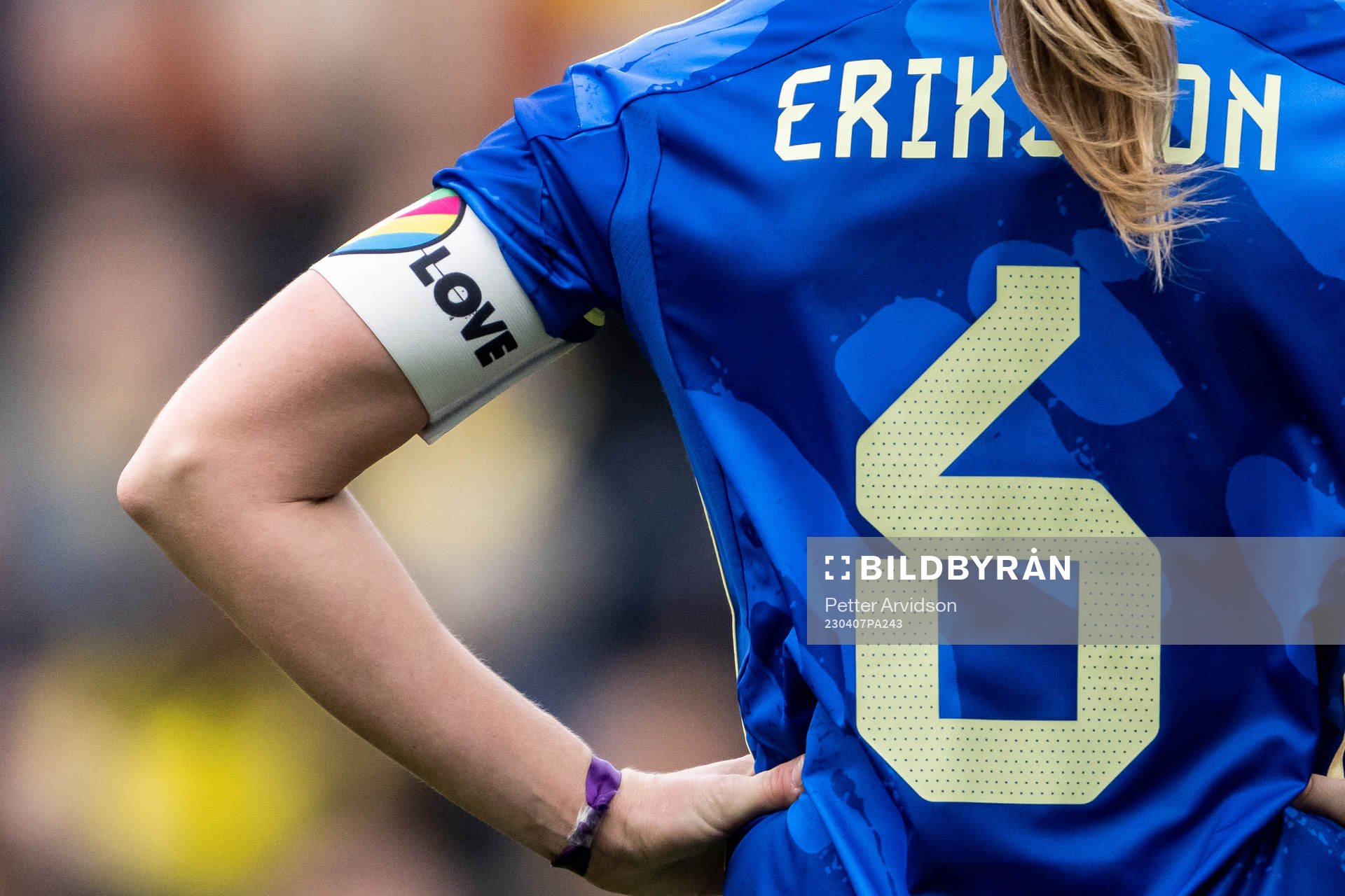 Magdalena Eriksson of Sweden with the The One Love