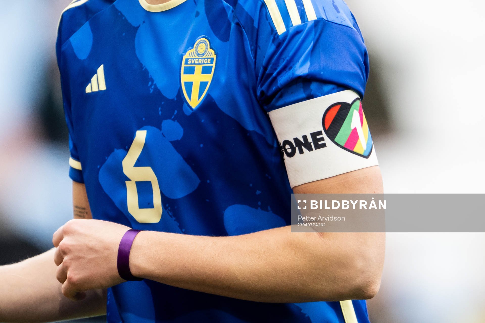 Magdalena Eriksson of Sweden with the The One Love