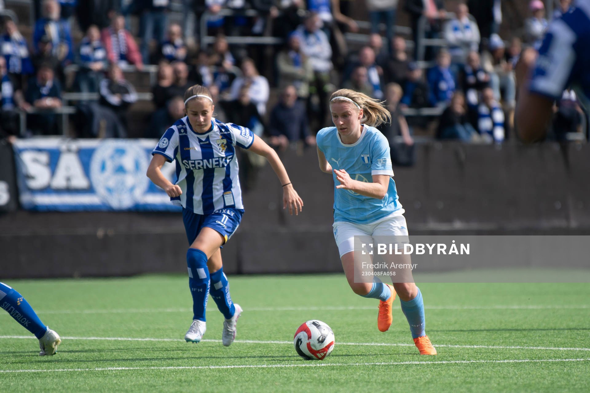 IFK Göteborgs Isabella Svanström  och Malmö FFs Amanda