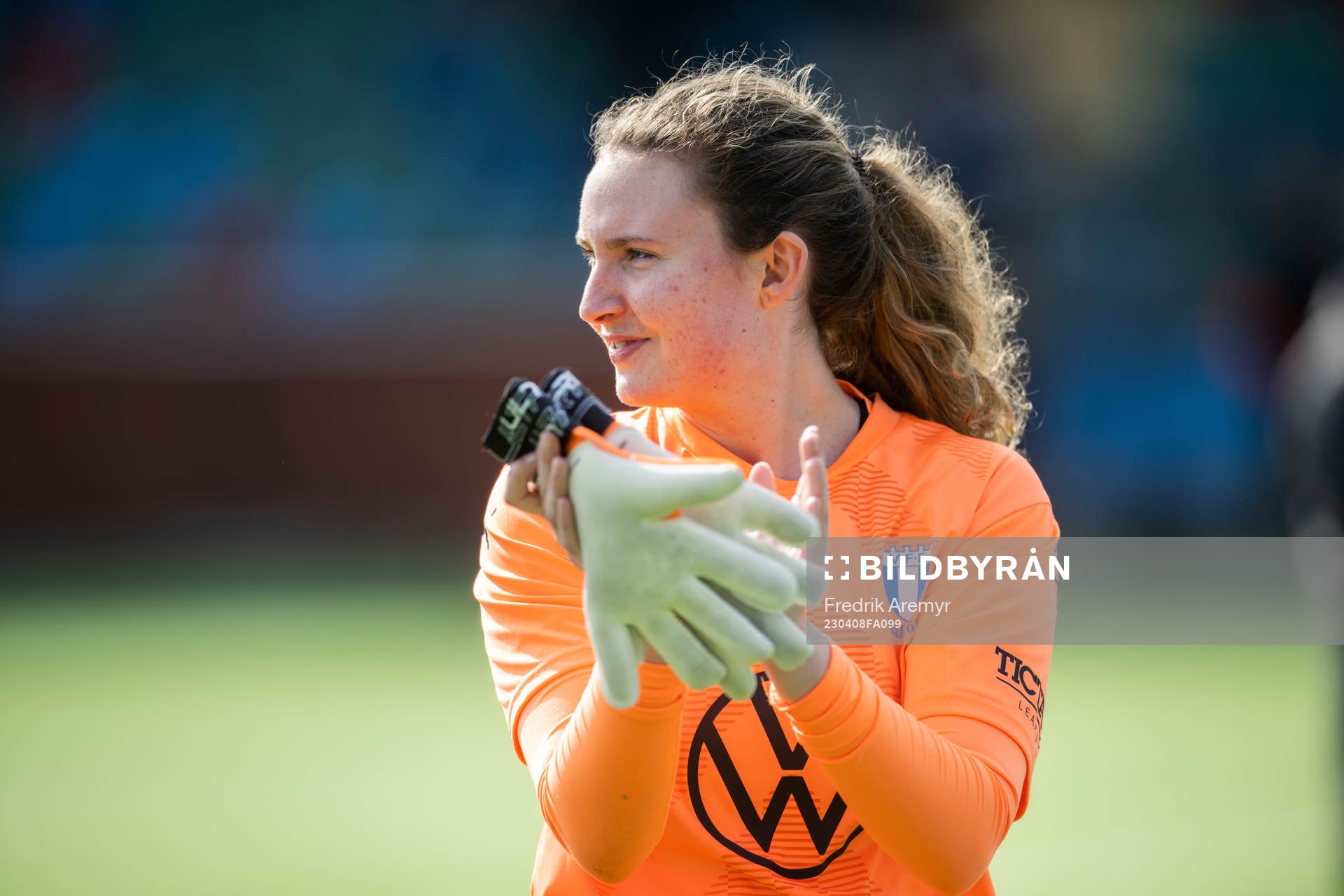 Malmö FFs målvakt Linnea Hagberg jublar