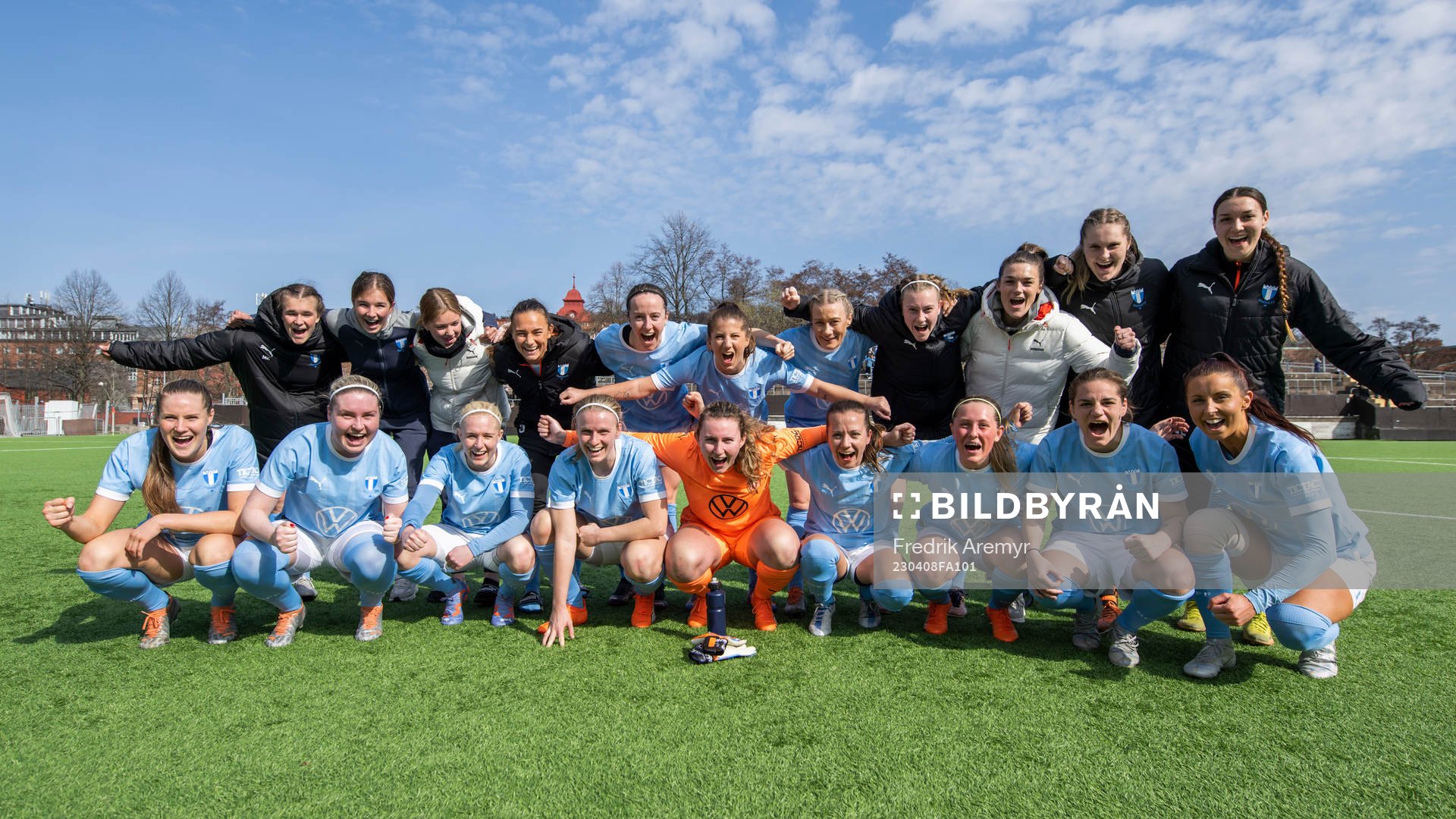 Malmö FFs  spelare jublar