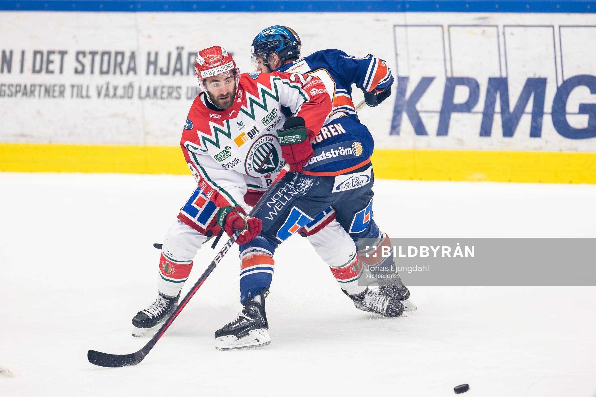 Frölundas Anthony Greco och Växjös Manuel Ågren