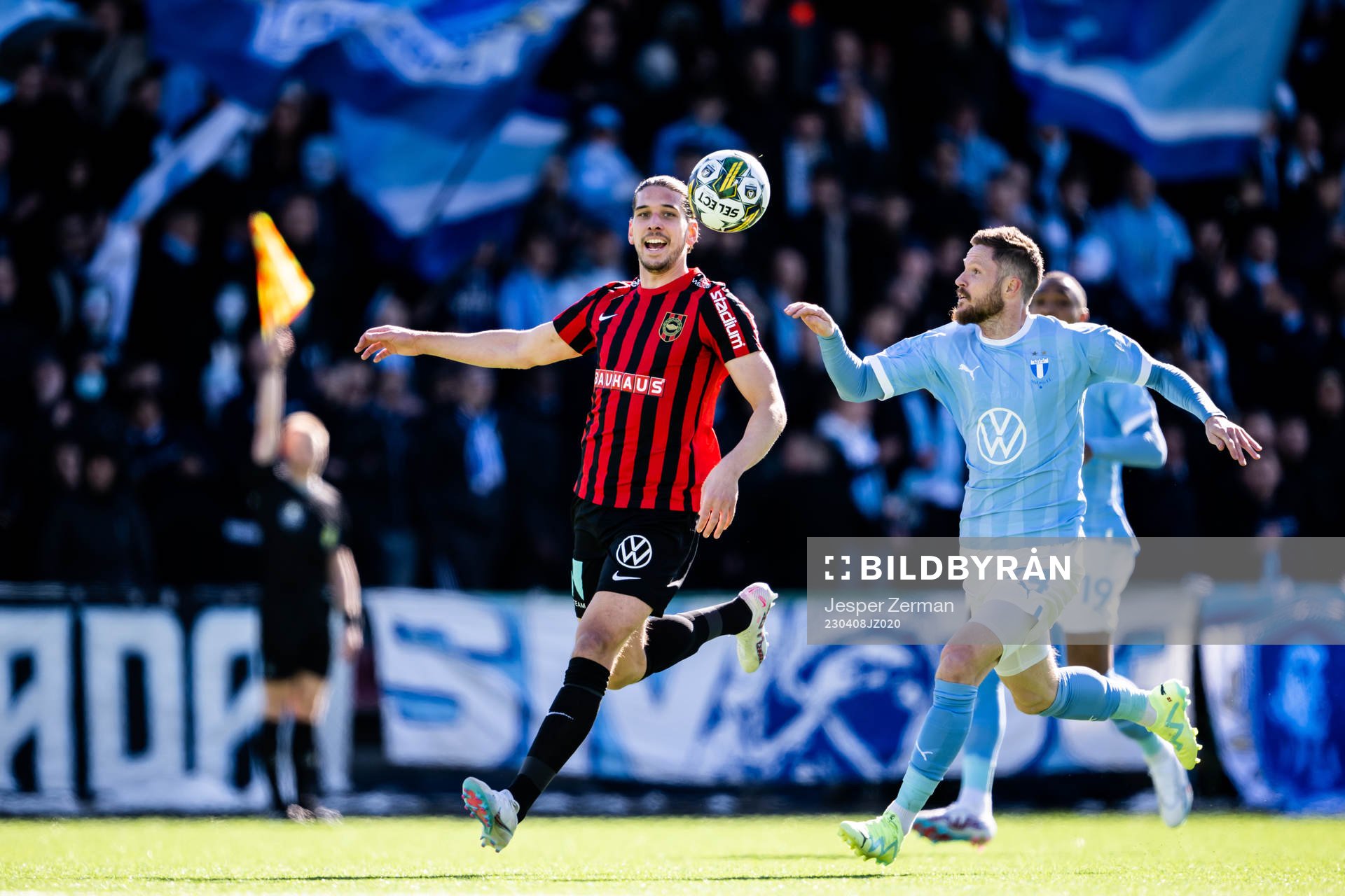 Brommapojkarnas Nikola Vasic och Malmö FFs Lasse Nielsen