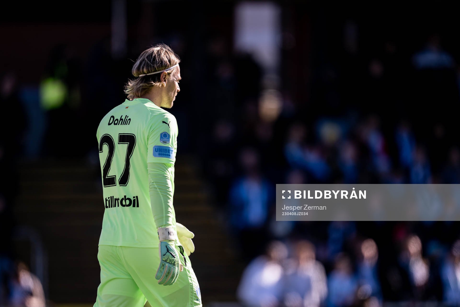 Malmö FFs målvakt Johan Dahlin deppar
