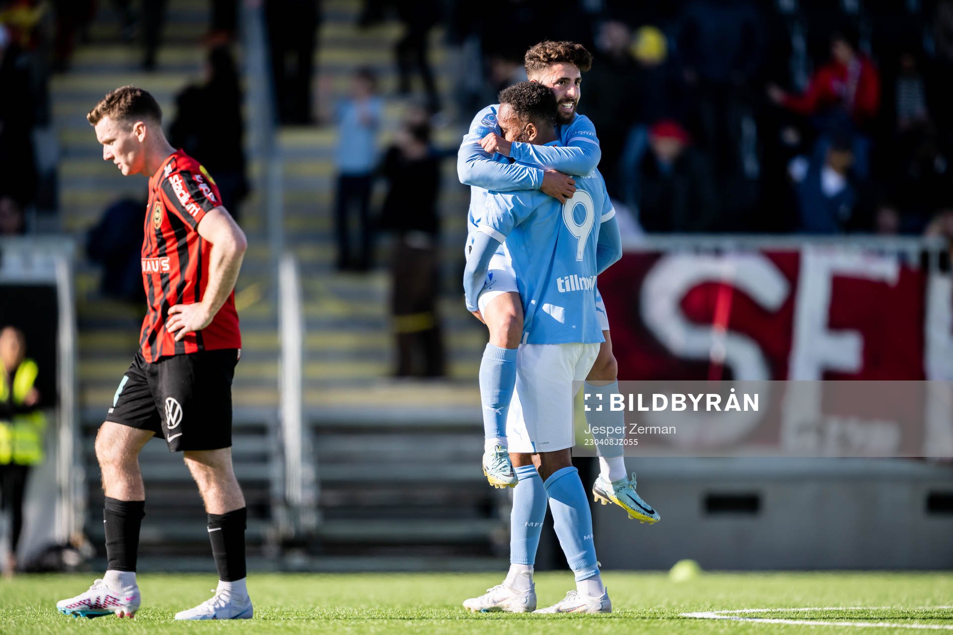 Malmö FFs Moustafa Zeidan och Isaac Kiese Thelin jublar