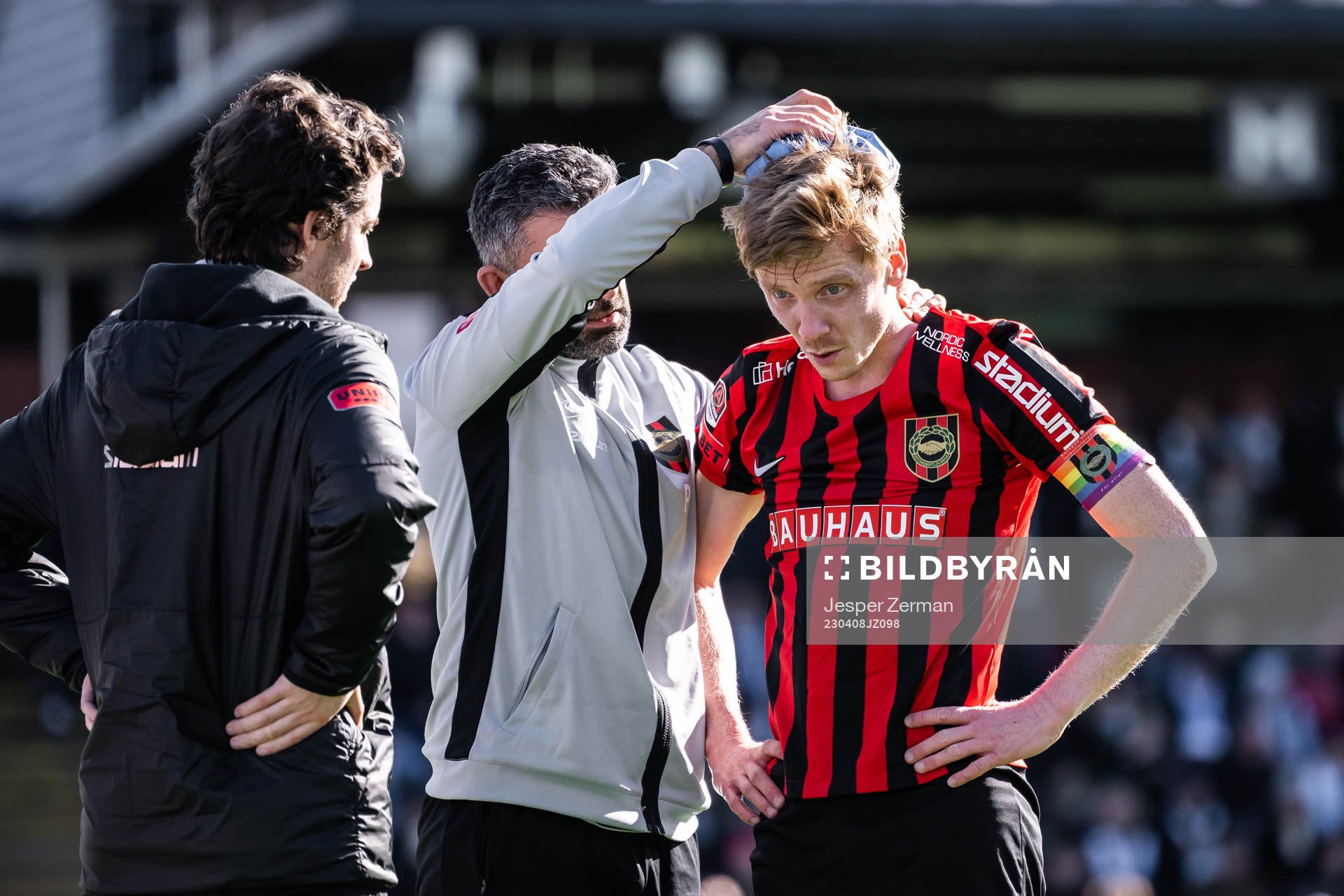 Brommapojkarnas Gustav Sandberg Magnusson får vård