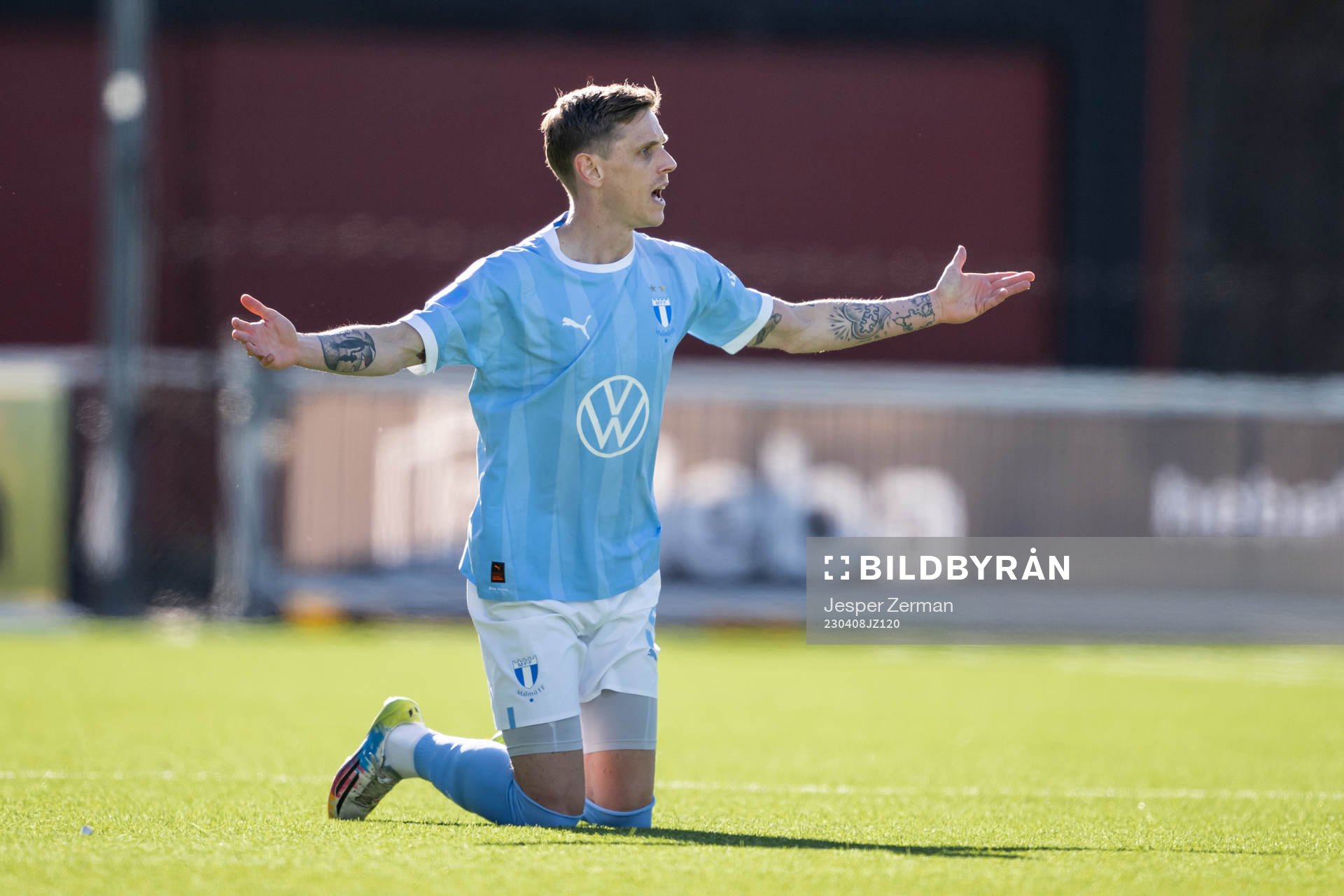 Malmö FFs Søren Rieks reagerar