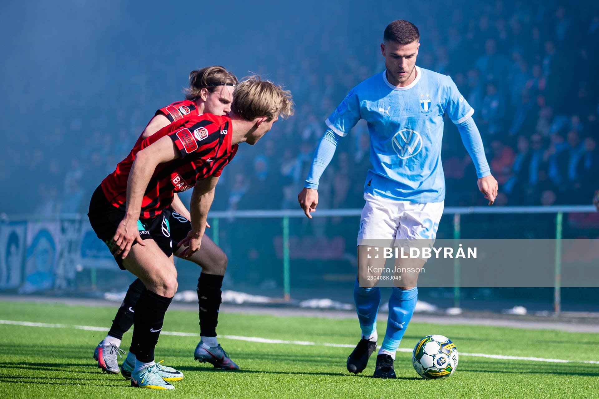 Brommapojkarnas Alexander Jensen och Malmö FFs Gabriel