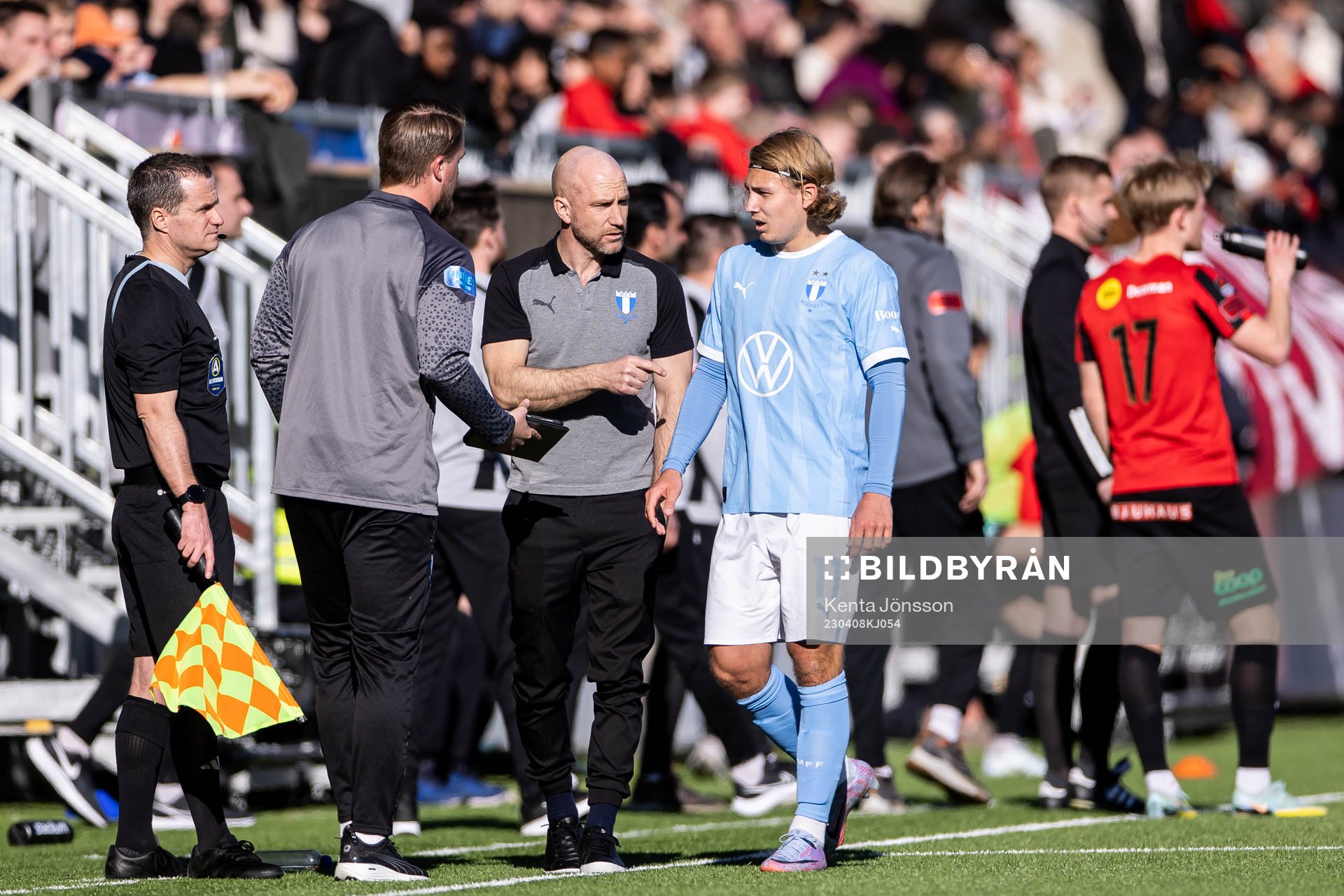 Malmö FFs tränare Henrik Rydström och Sebastian Nanasi