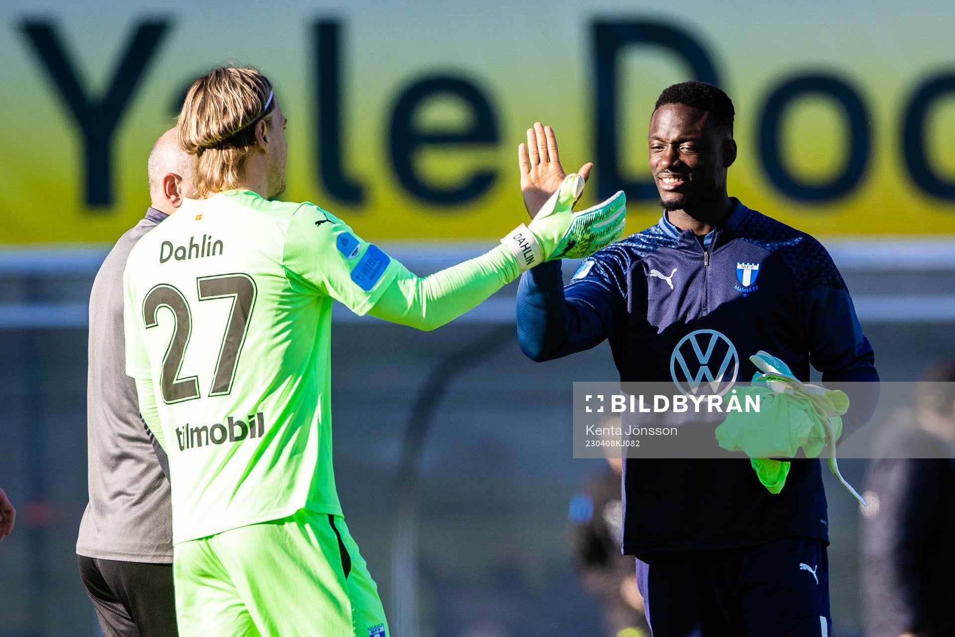 Malmö FFs målvakt Johan Dahlin och målvakt Ismael